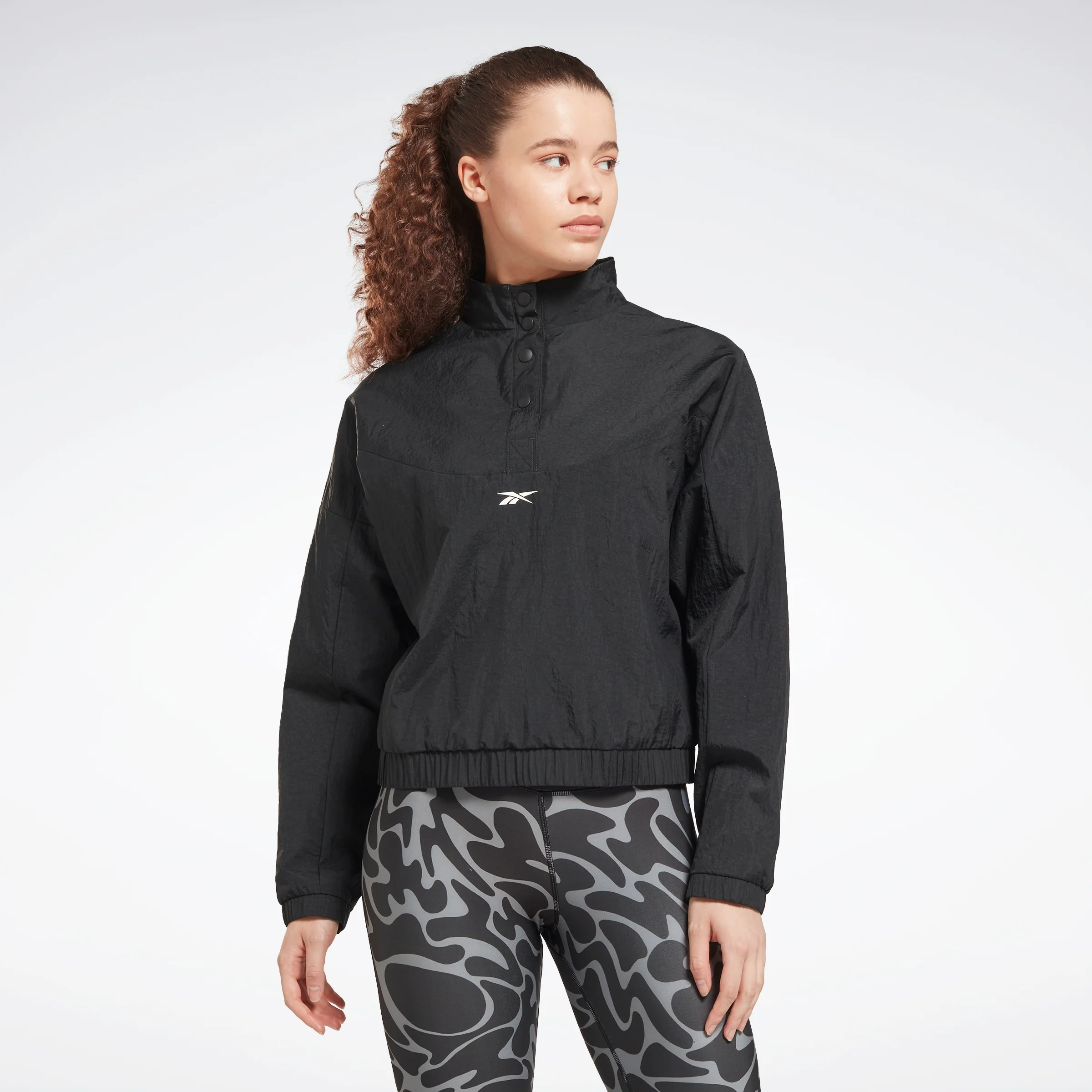 Reebok Apparel Women Workout Ready Woven Jacket Nghblk