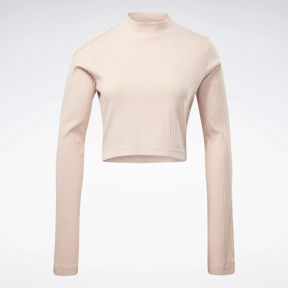 Reebok Apparel Women Yoga Cotton Rib Long-Sleeve Top SOFECR - Image 6