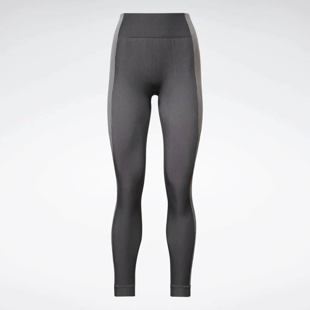 Reebok Apparel Women Yoga High-Waisted Seamless Leggings BLACK - Image 6