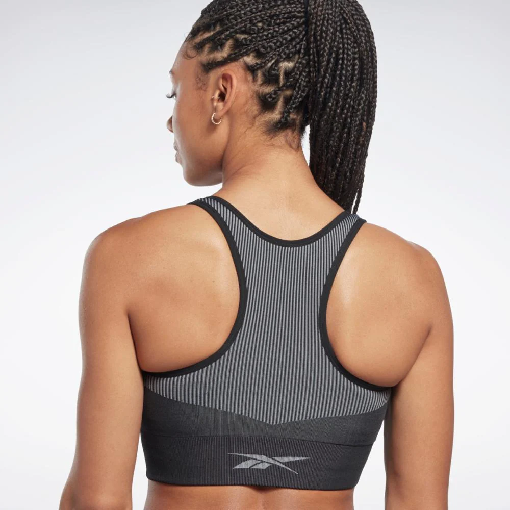 Reebok Apparel Women Yoga Seamless Sports Bra BLACK - Image 3