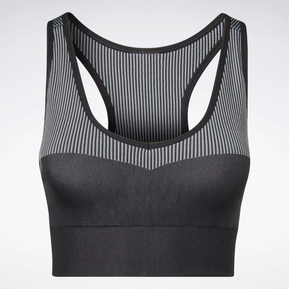 Reebok Apparel Women Yoga Seamless Sports Bra BLACK - Image 6