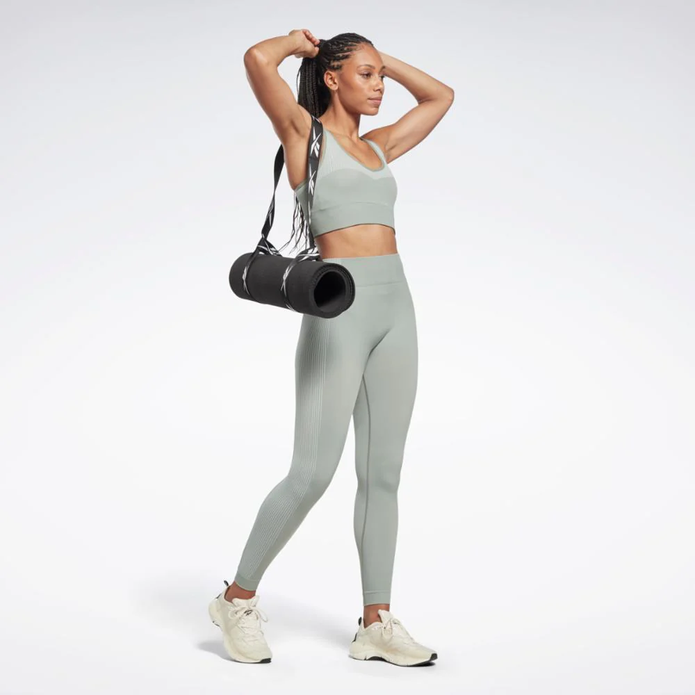 Reebok Apparel Women Yoga Seamless Sports Bra HARGRN - Image 2