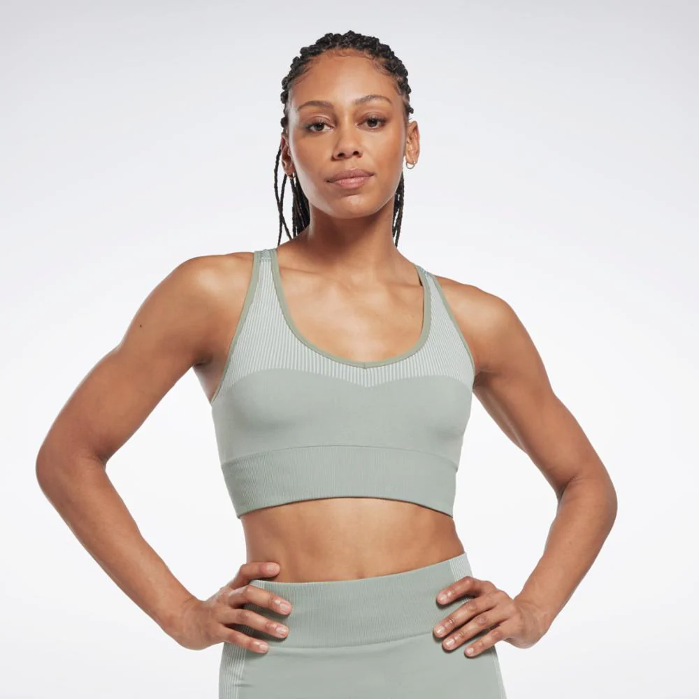 Reebok Apparel Women Yoga Seamless Sports Bra HARGRN - Image 4