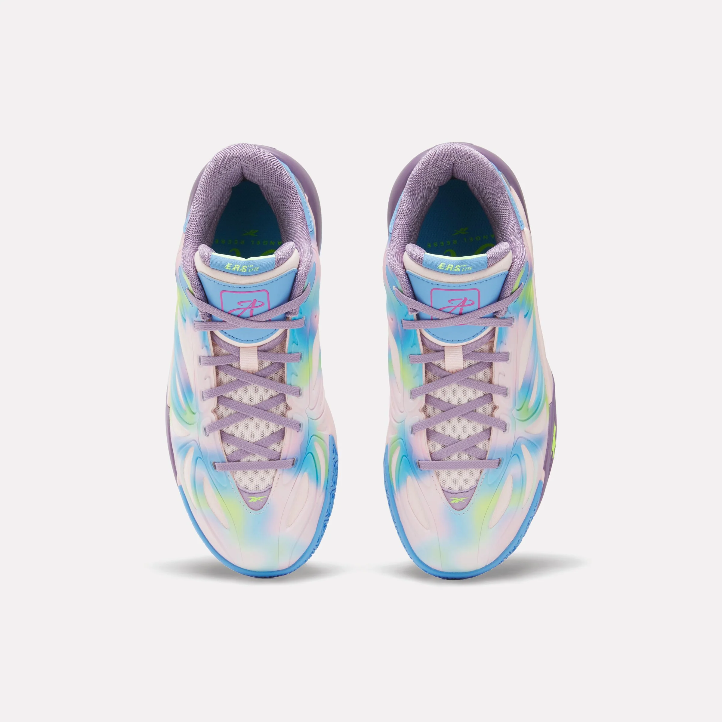 REEBOK FOOTWEAR KIDS Angel Reese 1 Shoes - Grade School ATOMIC AQUA/DREAM PURPLE/PERI - Image 5