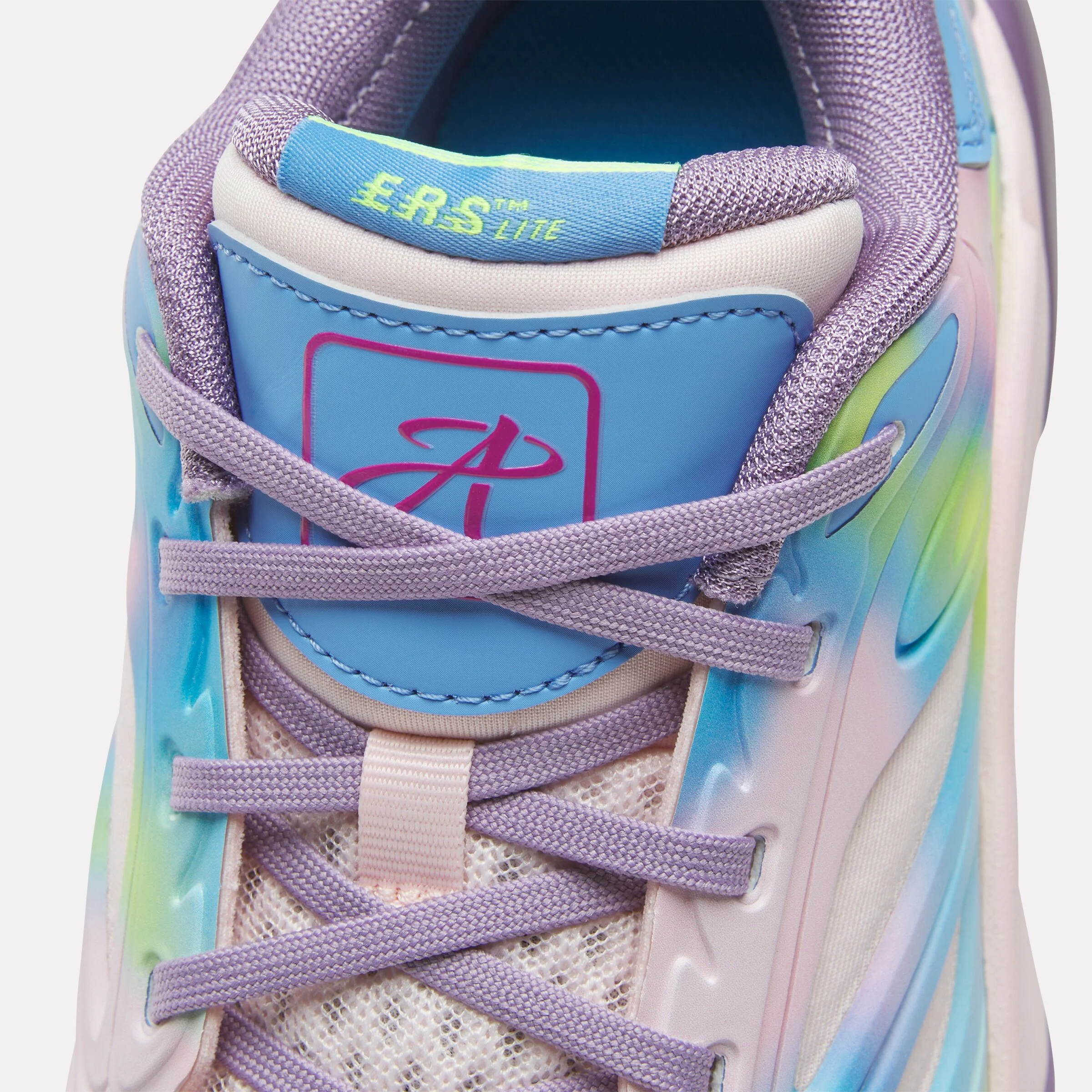 REEBOK FOOTWEAR KIDS Angel Reese 1 Shoes - Grade School ATOMIC AQUA/DREAM PURPLE/PERI - Image 6