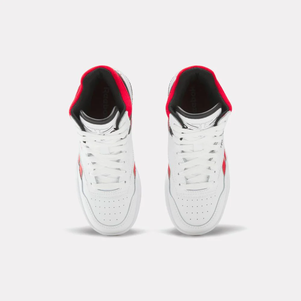 Reebok Footwear Kids BB 4000 II Mid Basketball Shoes - Preschool WHITE/VECRED/BLACK - Image 5