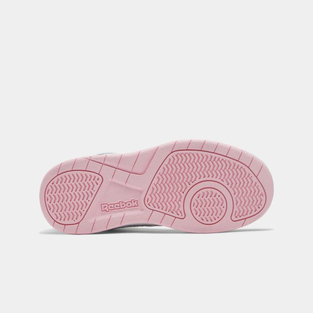 Reebok Footwear Kids BB4500 Court Shoes - Preschool FTWR WHT/PNK GLOW/FTWR WHT - Image 4