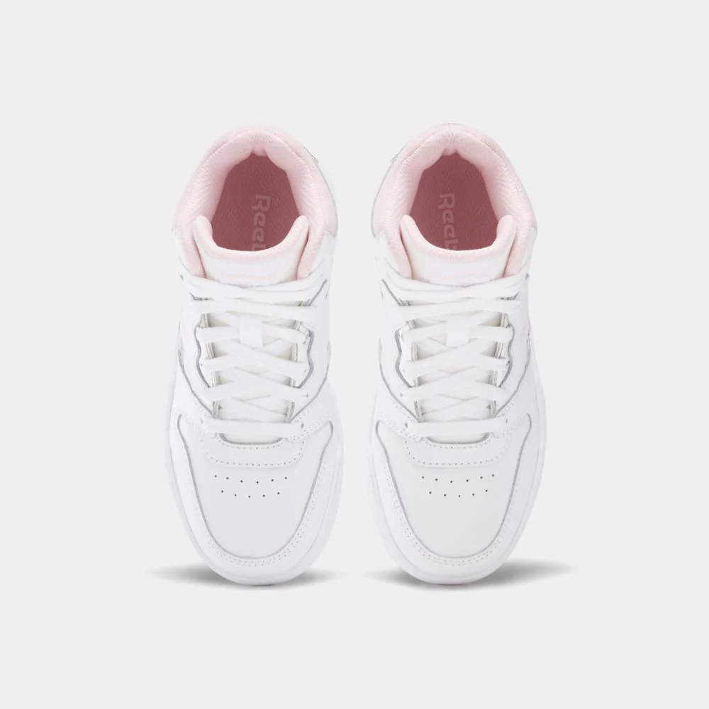 Reebok Footwear Kids BB4500 Court Shoes - Preschool FTWR WHT/PNK GLOW/FTWR WHT - Image 5