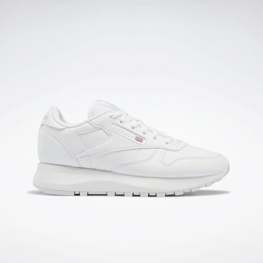 Reebok Footwear Kids CL LTHR SP FTWR WHT/FTWR WHT/PURE GRY 2