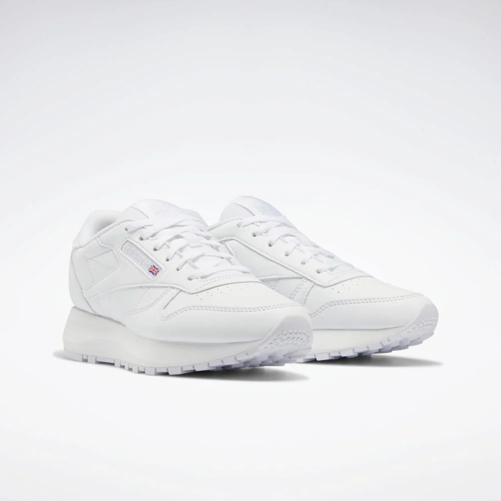 Reebok Footwear Kids CL LTHR SP FTWR WHT/FTWR WHT/PURE GRY 2 - Image 3