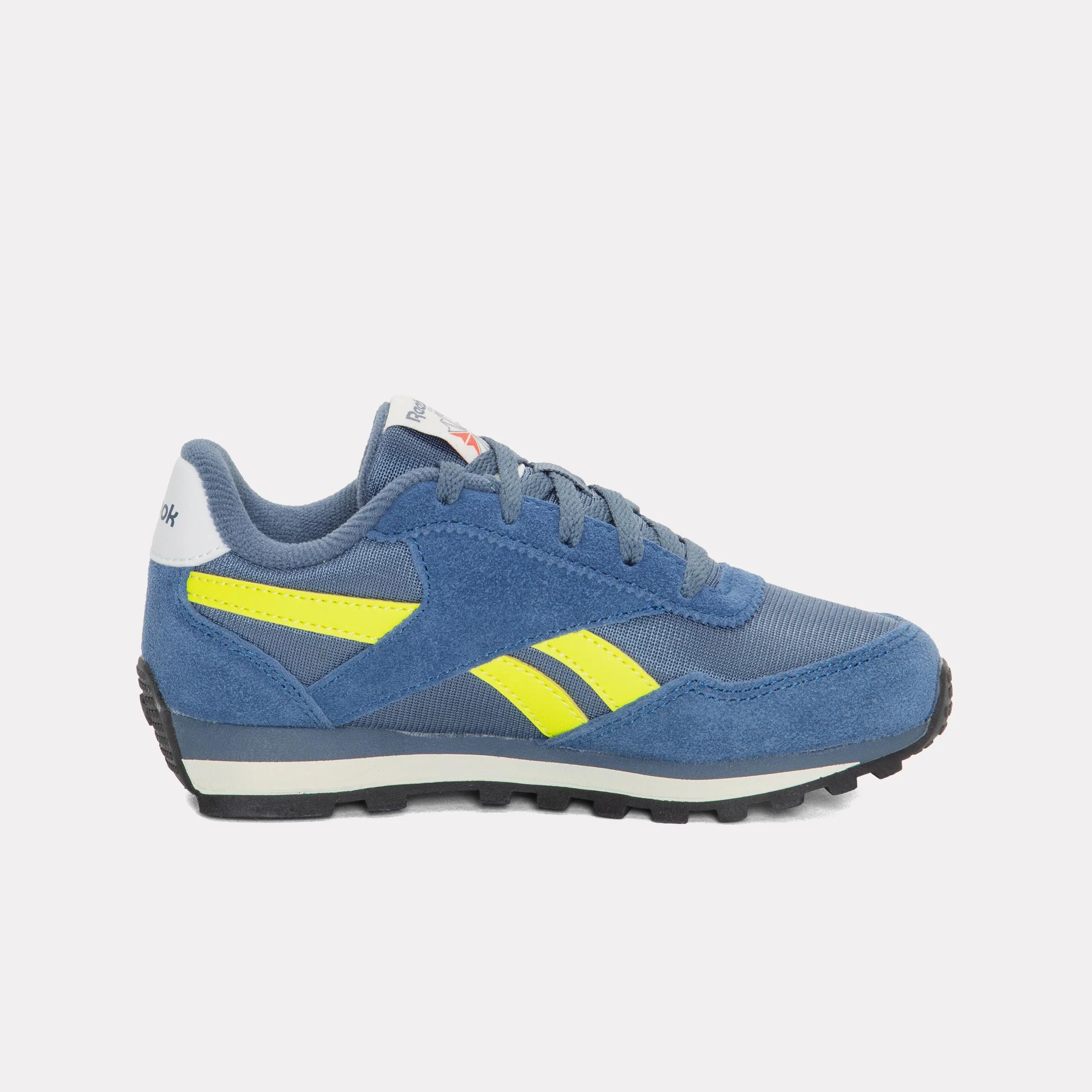 Reebok Footwear Kids Classic AZ Shoes – Pre-School SHADOW/BATIK BLUE/SOLAR ACID Y - Image 2