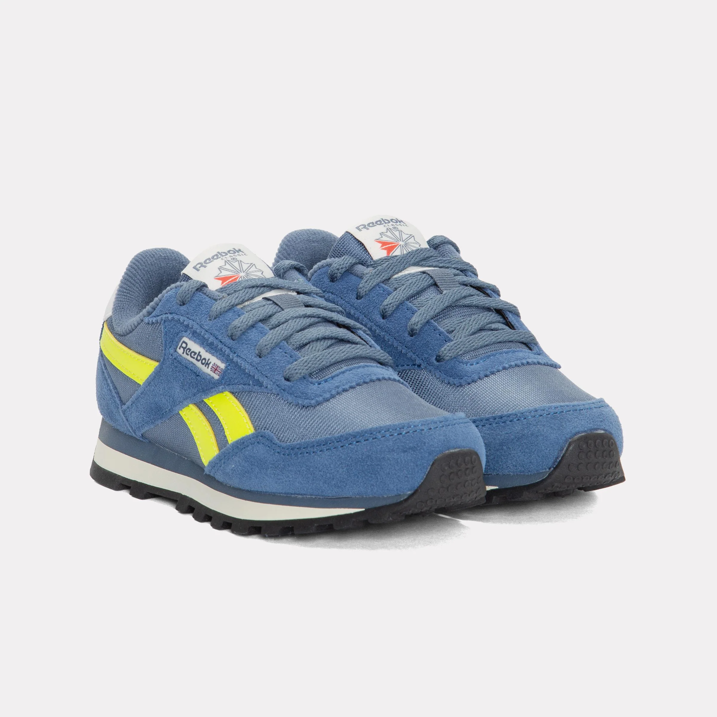 Reebok Footwear Kids Classic AZ Shoes – Pre-School SHADOW/BATIK BLUE/SOLAR ACID Y - Image 3