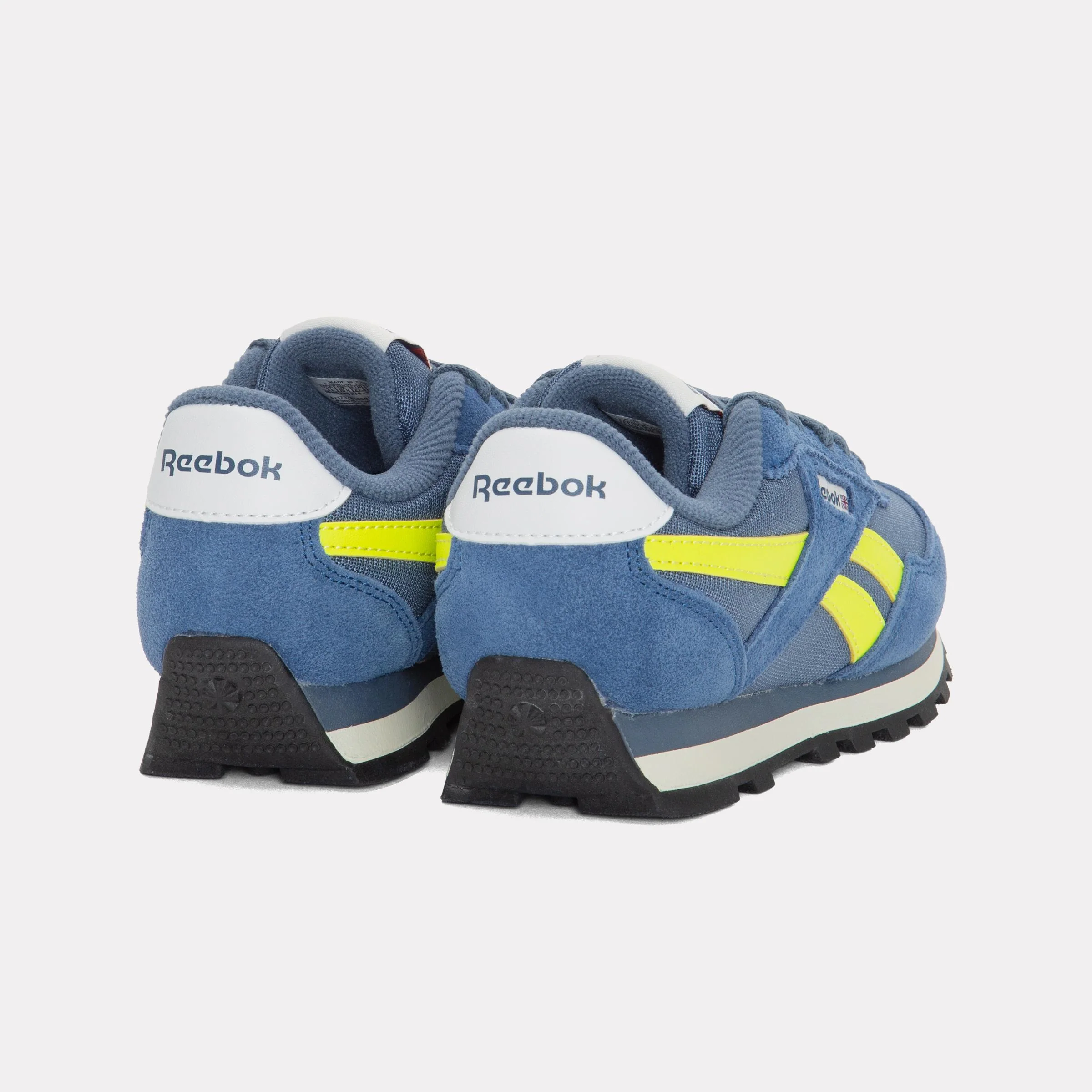 Reebok Footwear Kids Classic AZ Shoes – Pre-School SHADOW/BATIK BLUE/SOLAR ACID Y - Image 4