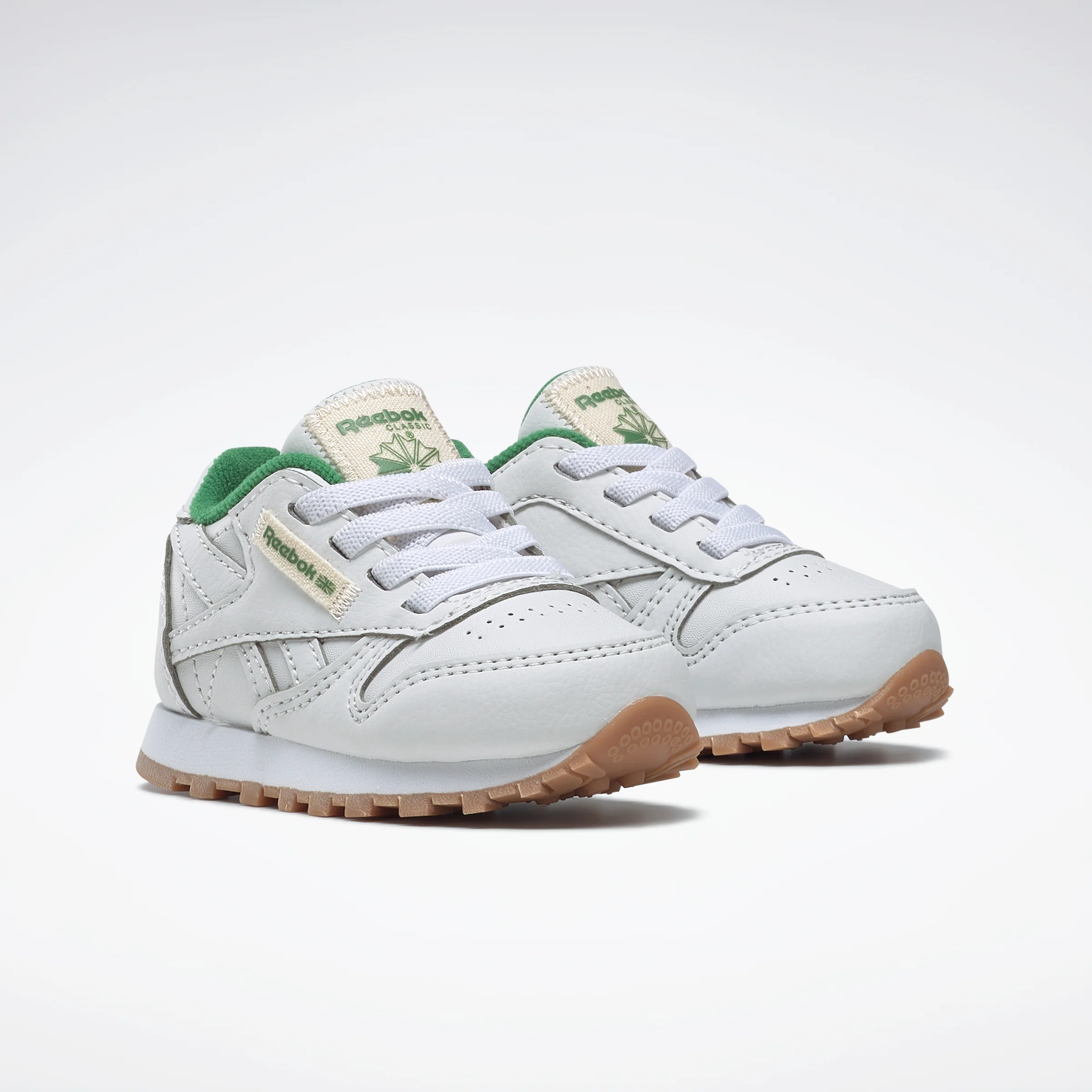 Reebok Footwear Kids Classic Leather Shoes Infant Ftwwht/Ftwwht/Glegrn - Image 3