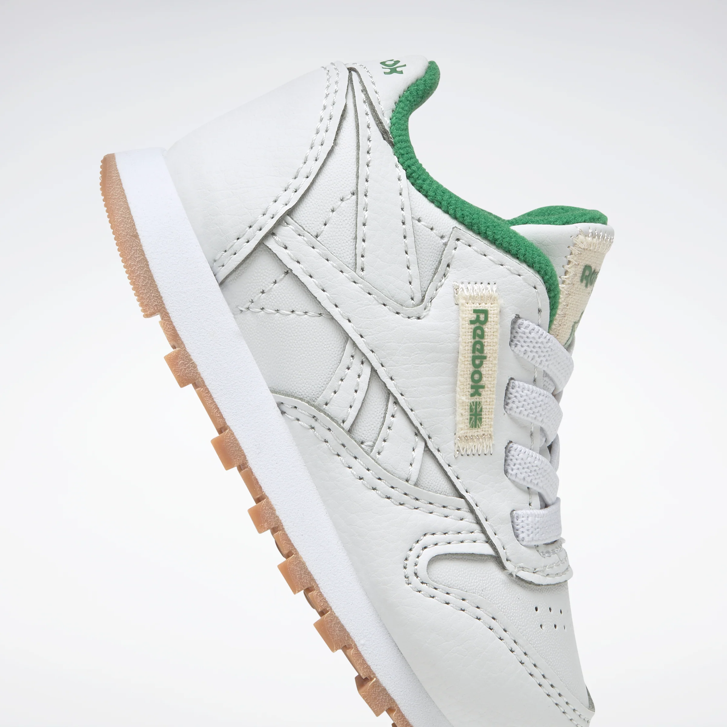 Reebok Footwear Kids Classic Leather Shoes Infant Ftwwht/Ftwwht/Glegrn - Image 8