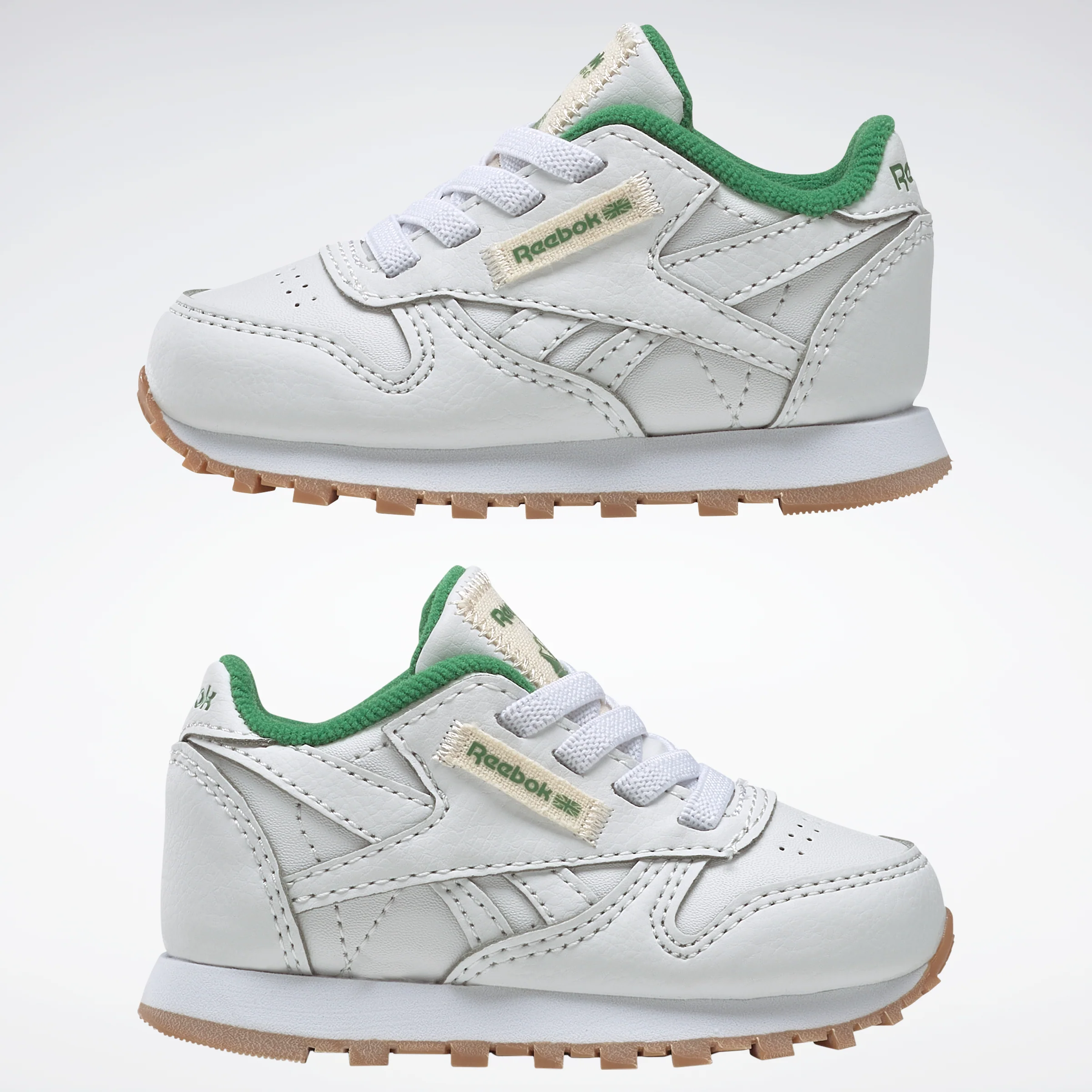 Reebok Footwear Kids Classic Leather Shoes Infant Ftwwht/Ftwwht/Glegrn - Image 9