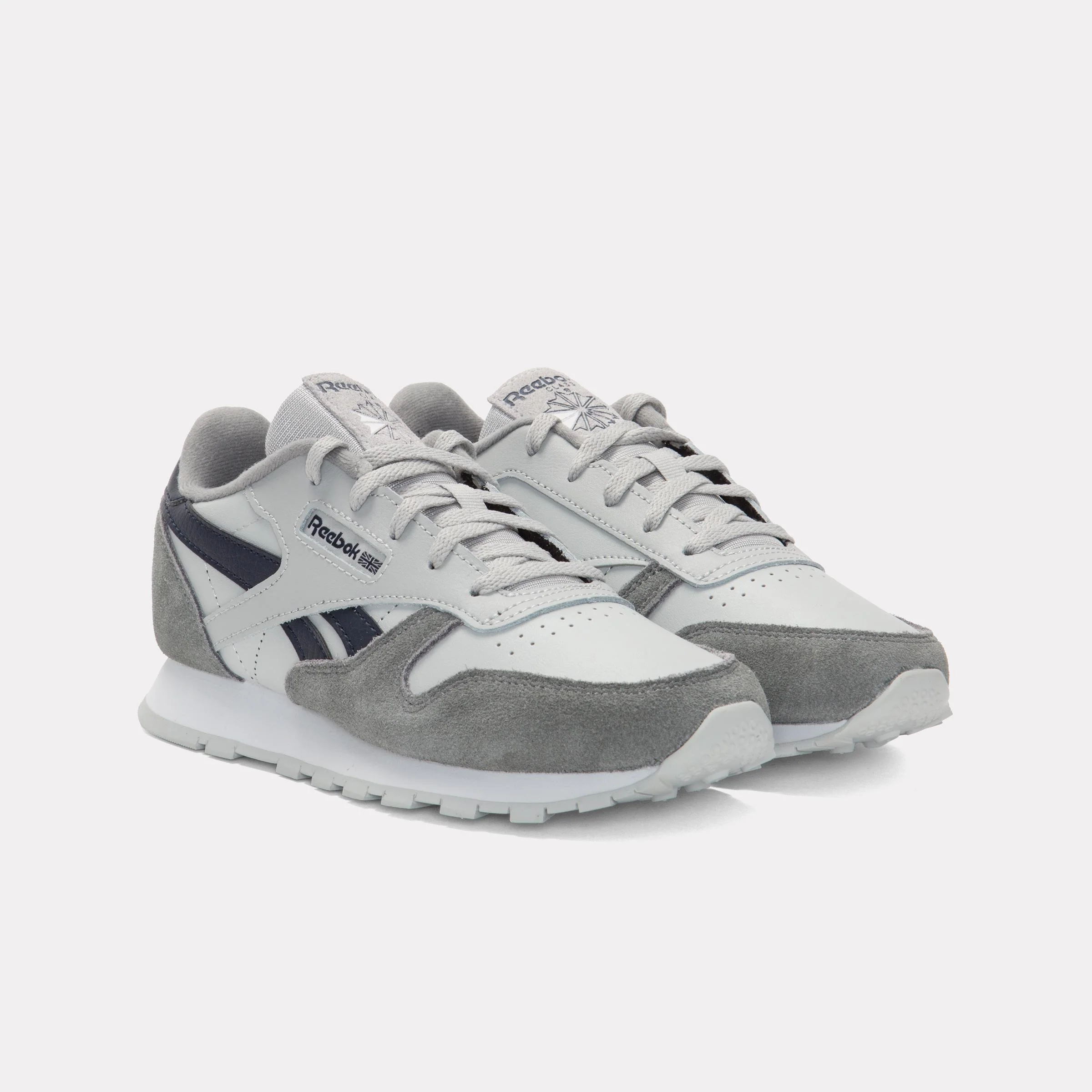 Reebok Footwear Kids Classic Leather Shoes – Pre-School GREY4/GREY1/VECTORNAVY - Image 3