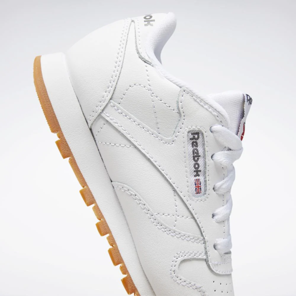 Reebok Footwear Kids Classic Leather Shoes - Preschool WHITE/GUM - Image 8