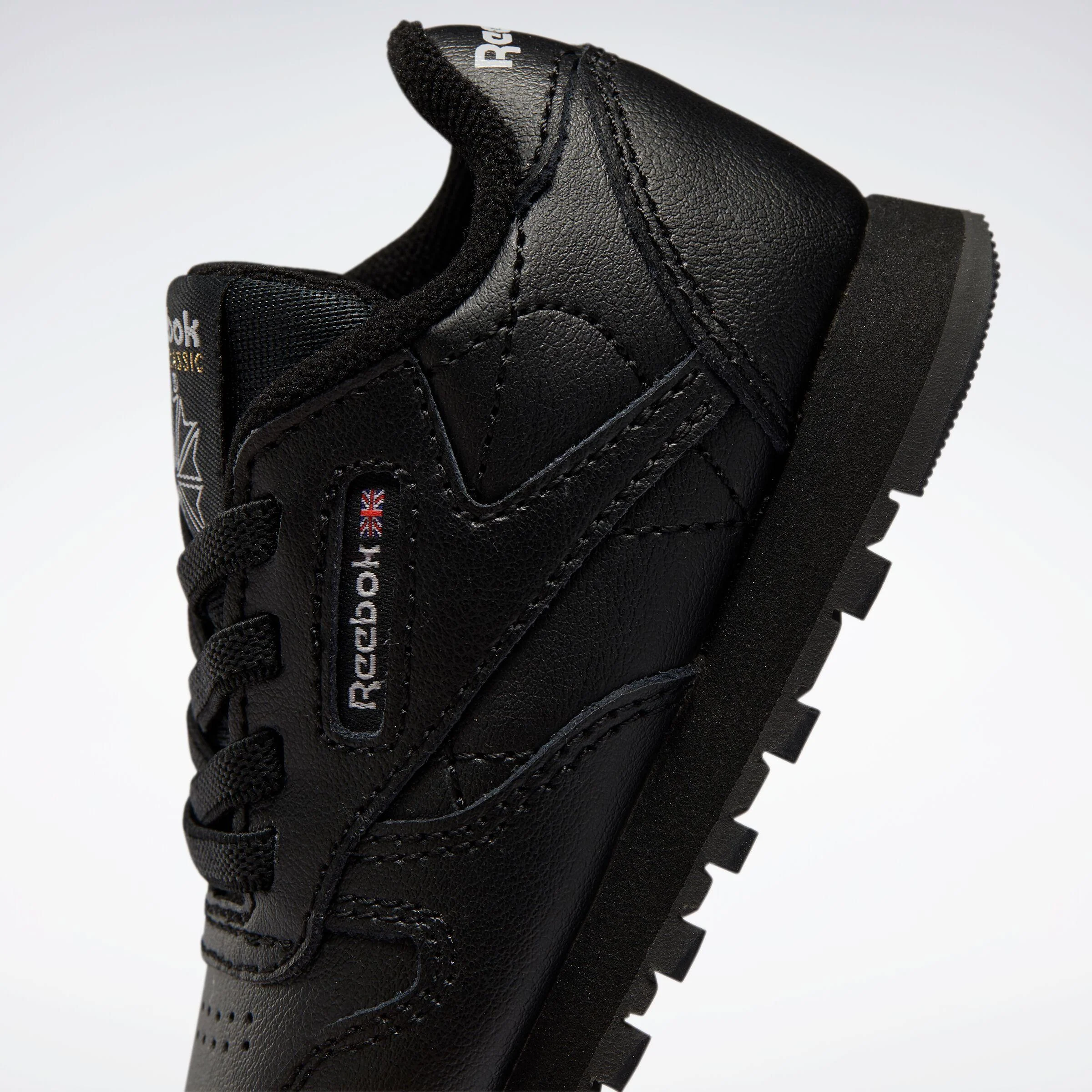 Reebok Footwear Kids Classic Leather Shoes - Toddler CBLACK/CBLACK/CBLACK - Image 6