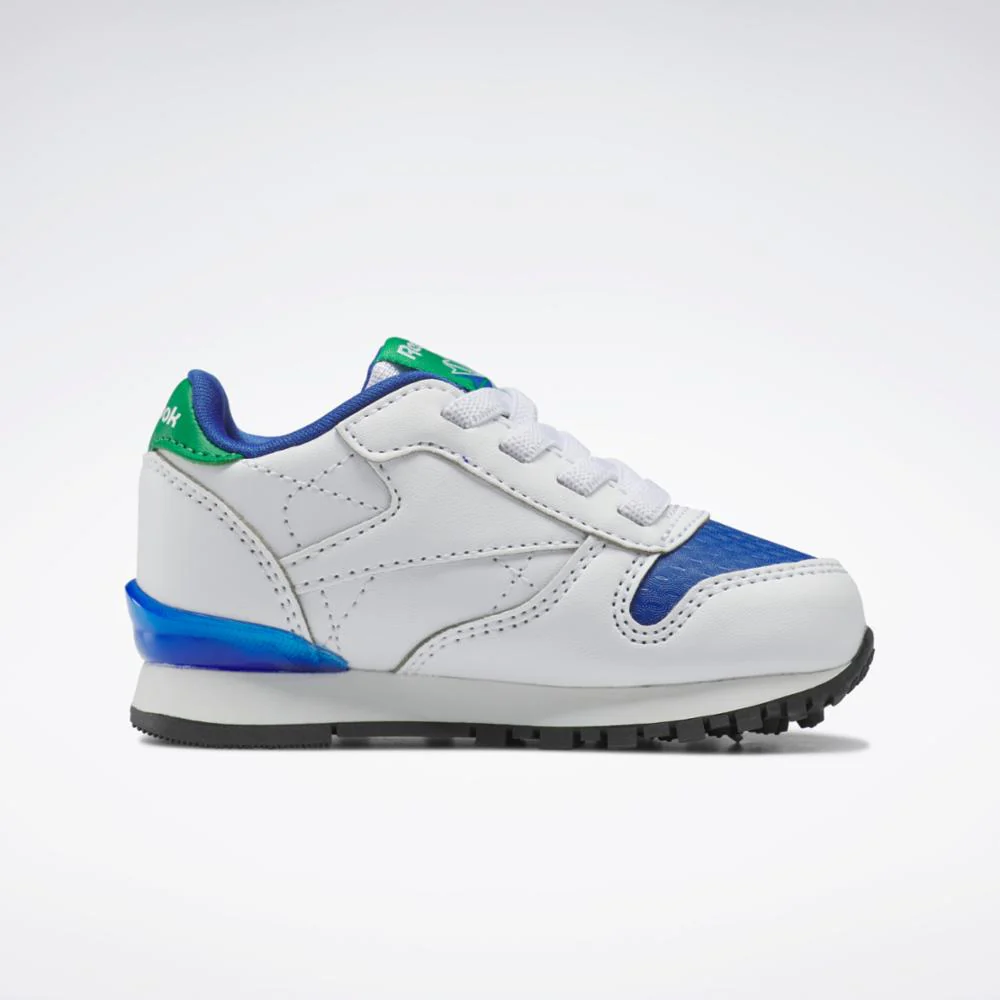 Reebok Footwear Kids Classic Leather Step 'n' Flash FTWWHT/FTWWHT/VECBLU - Image 2