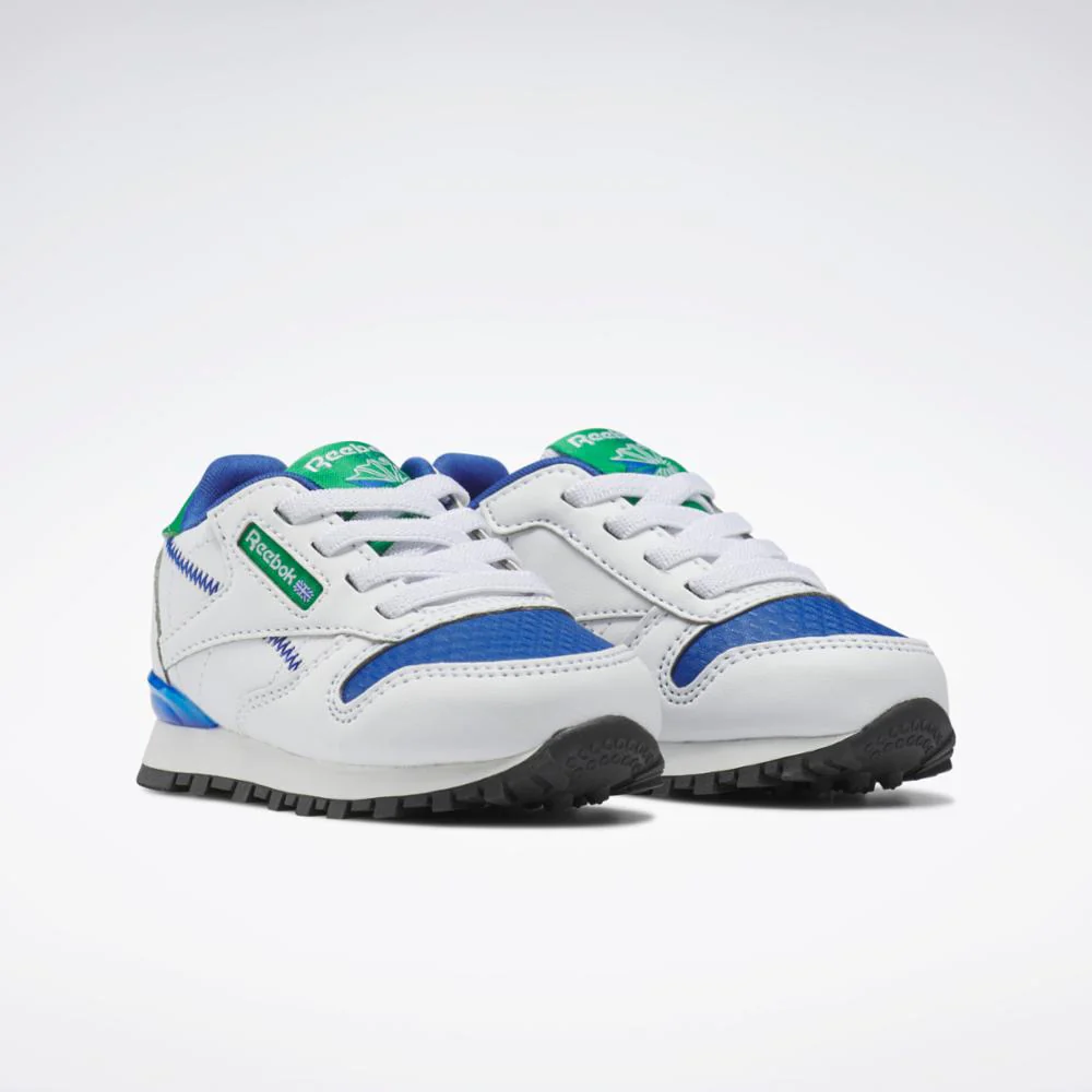 Reebok Footwear Kids Classic Leather Step 'n' Flash FTWWHT/FTWWHT/VECBLU - Image 3