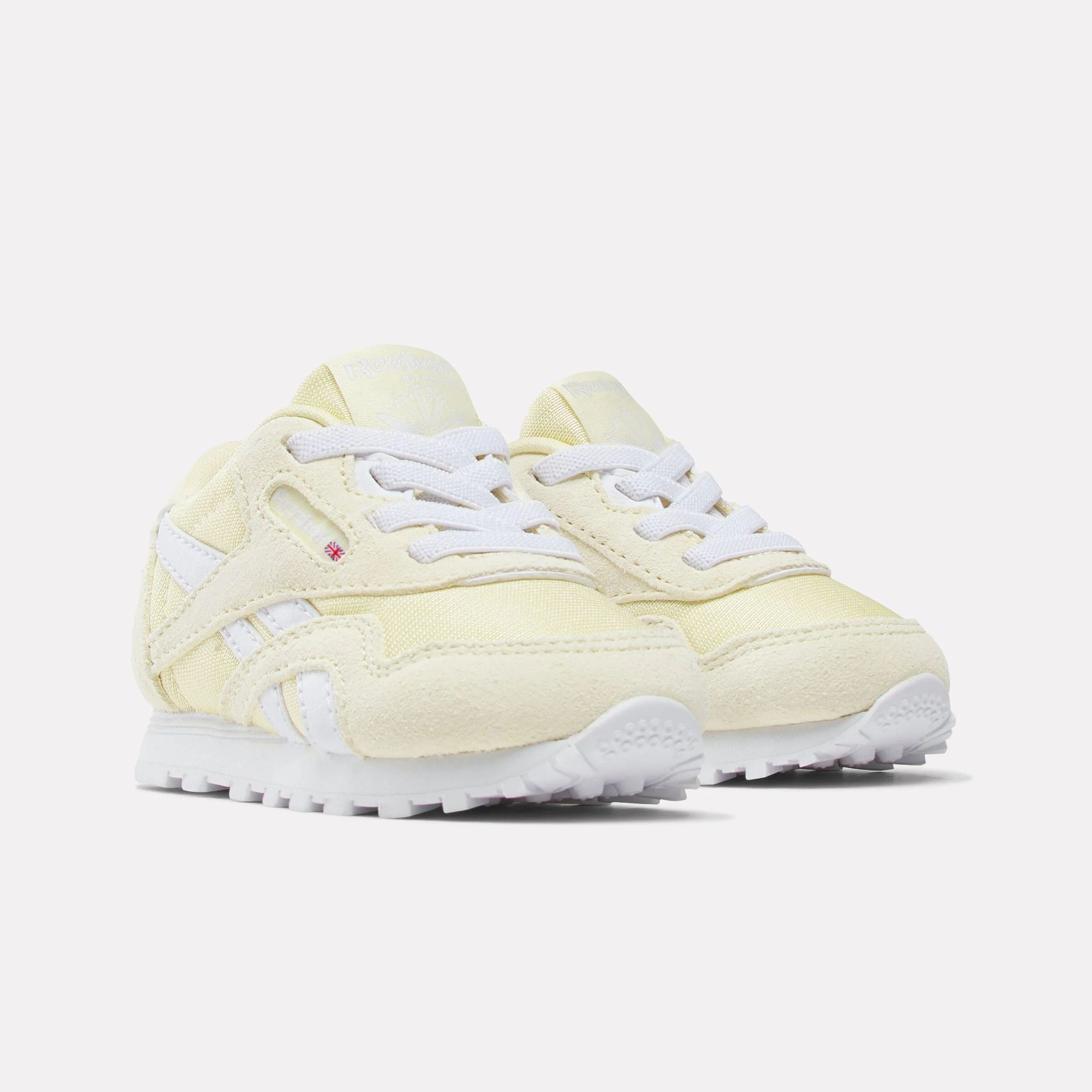 Reebok Footwear Kids Classic Nylon Shoes (Baby & Toddler) BLEACHEDYELLOW/WHITE - Image 2