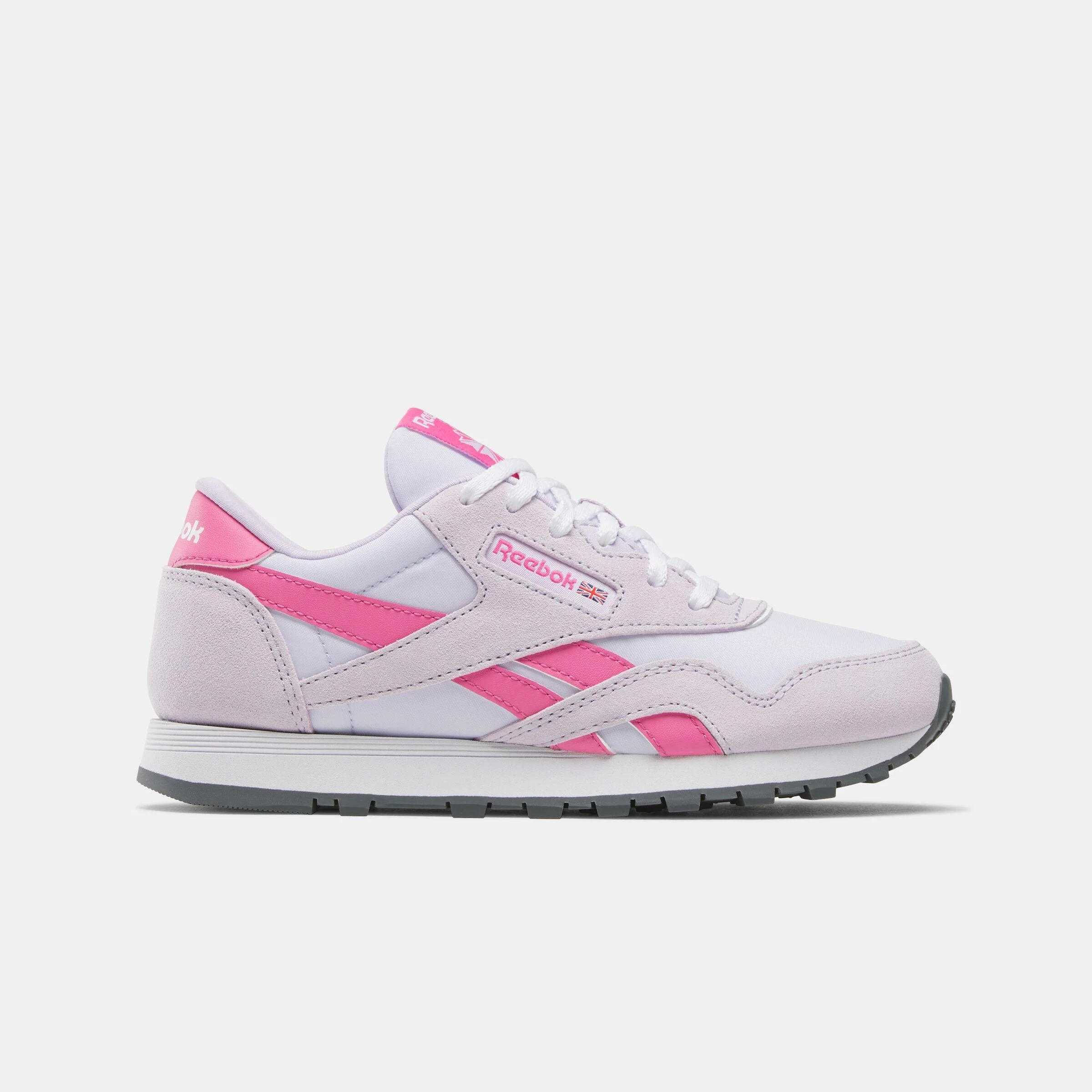 Reebok Footwear Kids Classic Nylon Shoes - Grade School DIGITAL GLEAM/TRUE PINK/WHITE