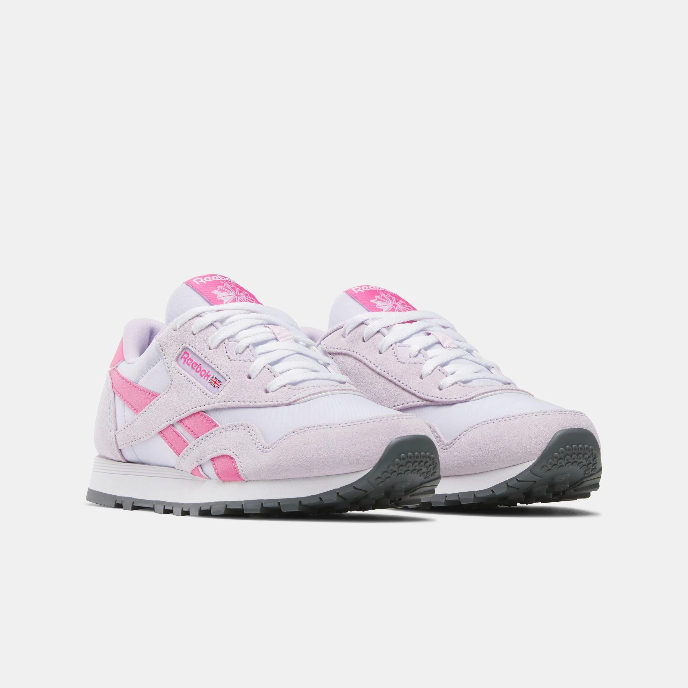Reebok Footwear Kids Classic Nylon Shoes - Grade School DIGITAL GLEAM/TRUE PINK/WHITE - Image 2