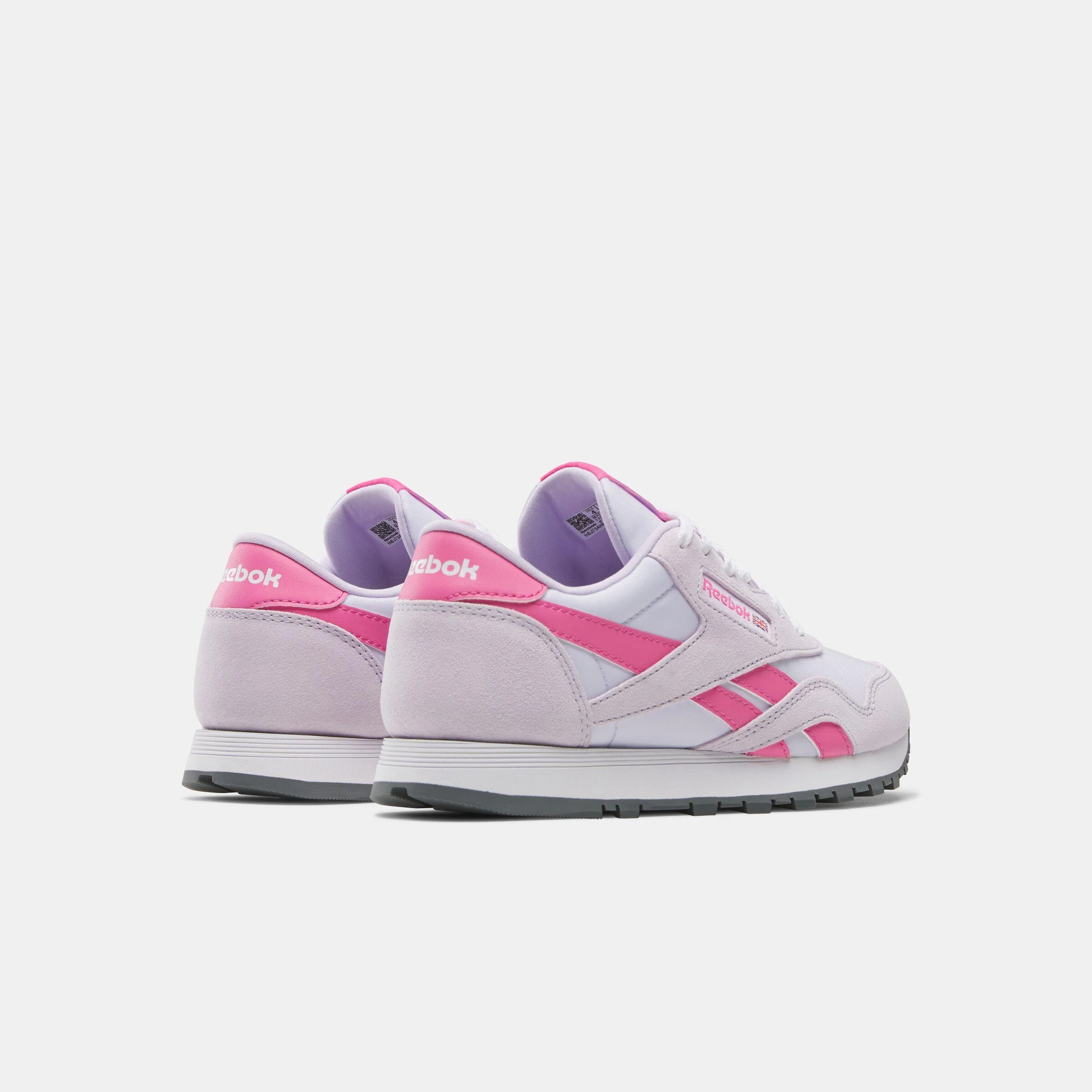 Reebok Footwear Kids Classic Nylon Shoes - Grade School DIGITAL GLEAM/TRUE PINK/WHITE - Image 3