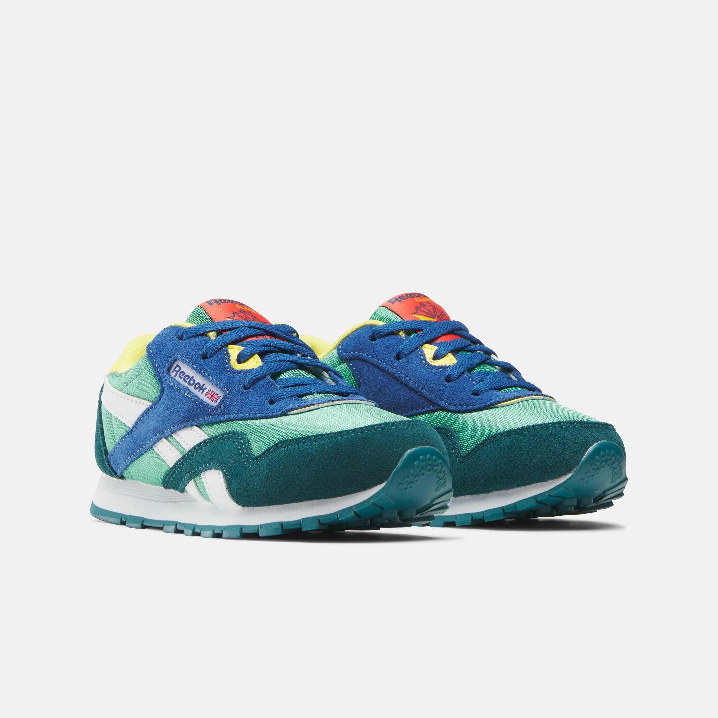 Reebok Footwear Kids Classic Nylon Shoes - Pre-School UPGRADEGREEN/RETROTEAL/TWILIGH - Image 2