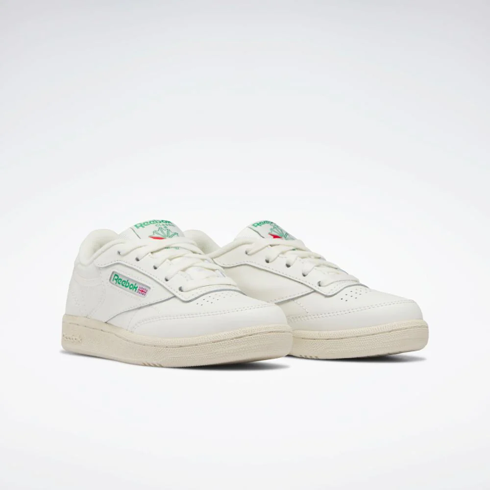 Reebok Footwear Kids Club C Shoes - Preschool CHALK/CHALK/GLEN GREEN - Image 3
