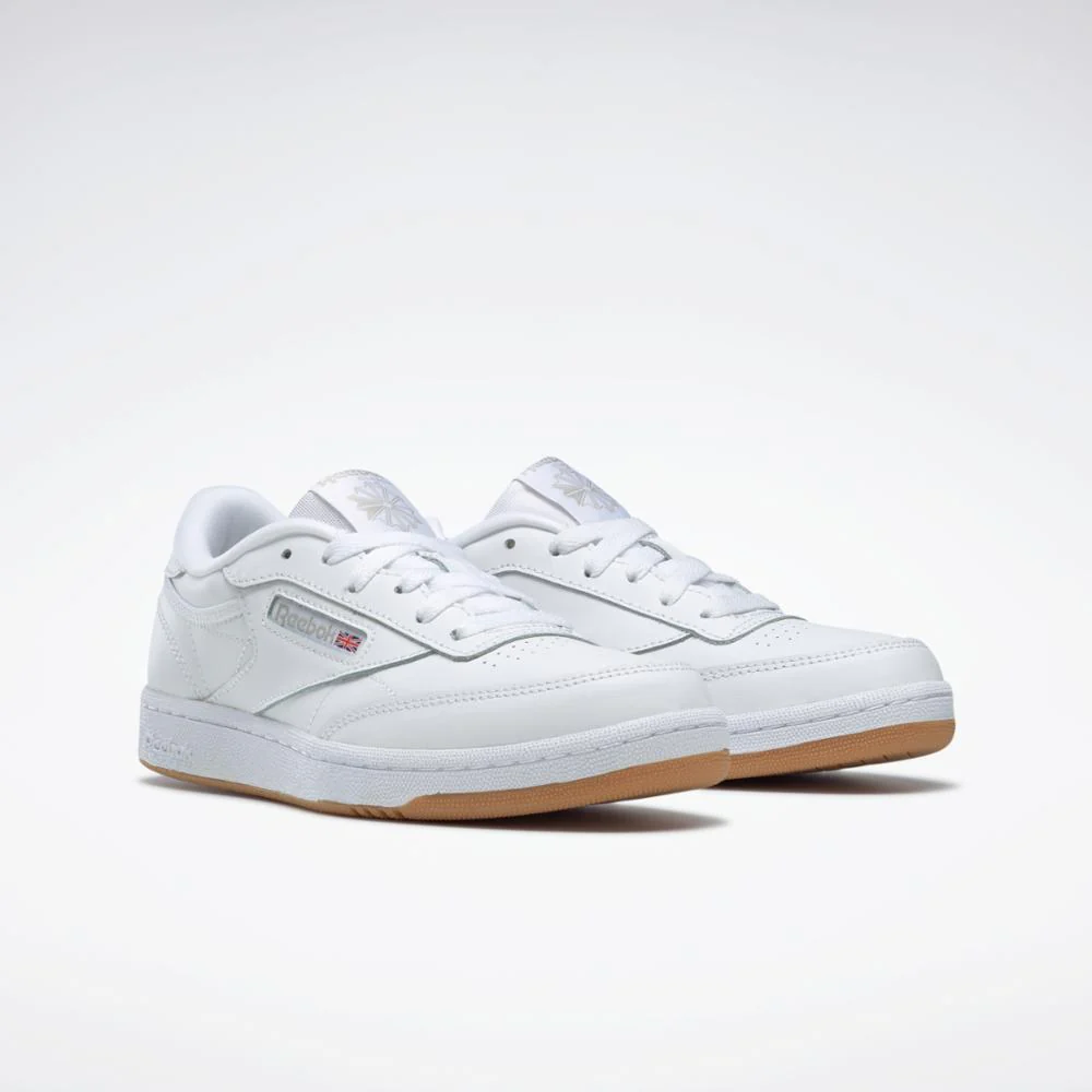 Reebok Footwear Kids CLUB C JUNIOR WHT/GUM-INT - Image 3