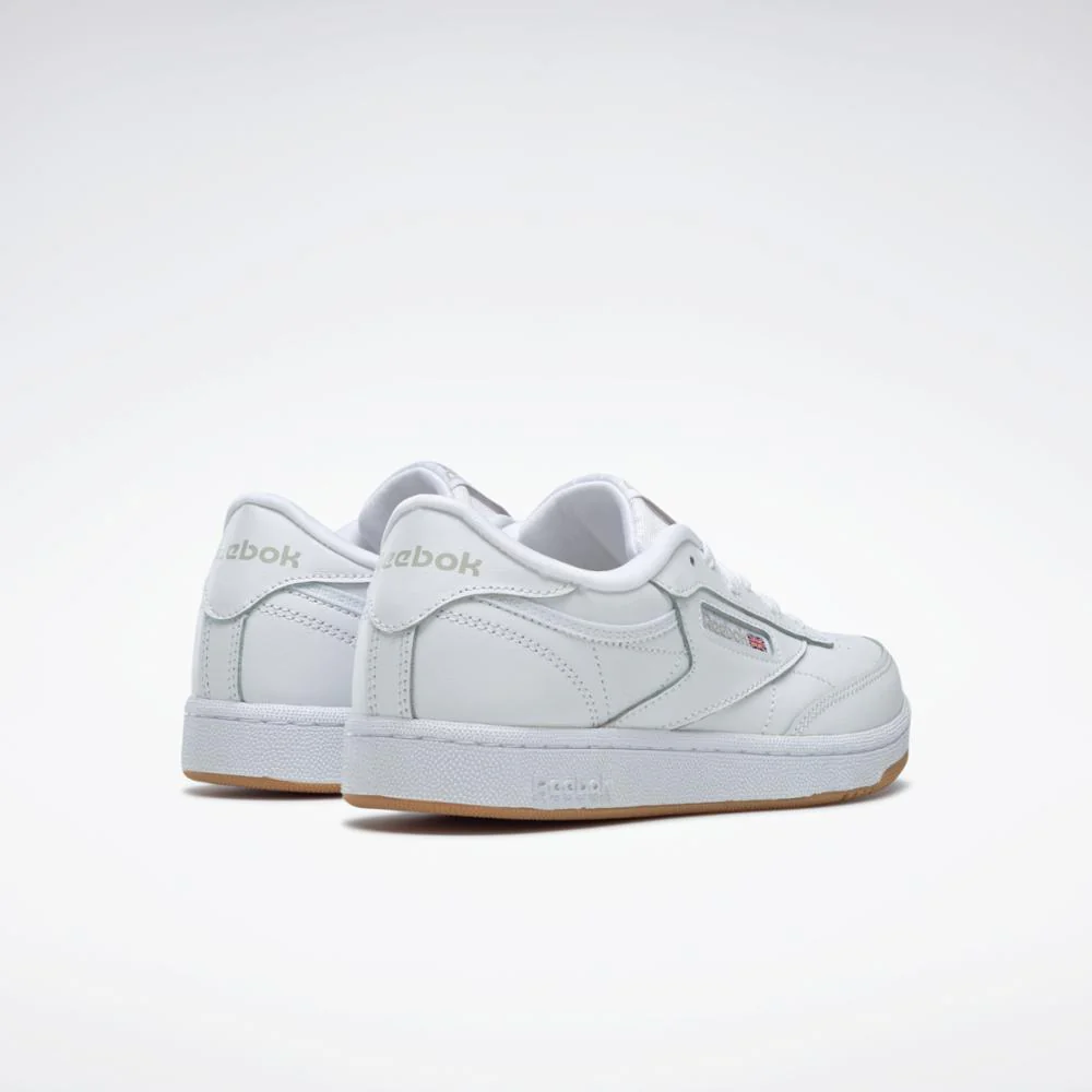 Reebok Footwear Kids CLUB C JUNIOR WHT/GUM-INT - Image 4