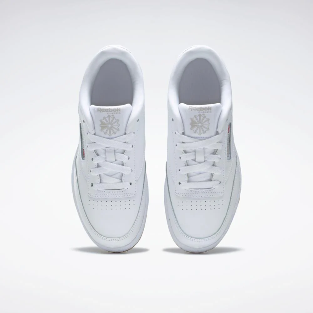 Reebok Footwear Kids CLUB C JUNIOR WHT/GUM-INT - Image 6