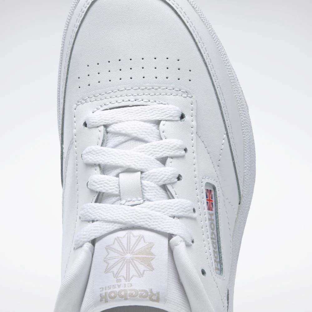 Reebok Footwear Kids CLUB C JUNIOR WHT/GUM-INT - Image 7