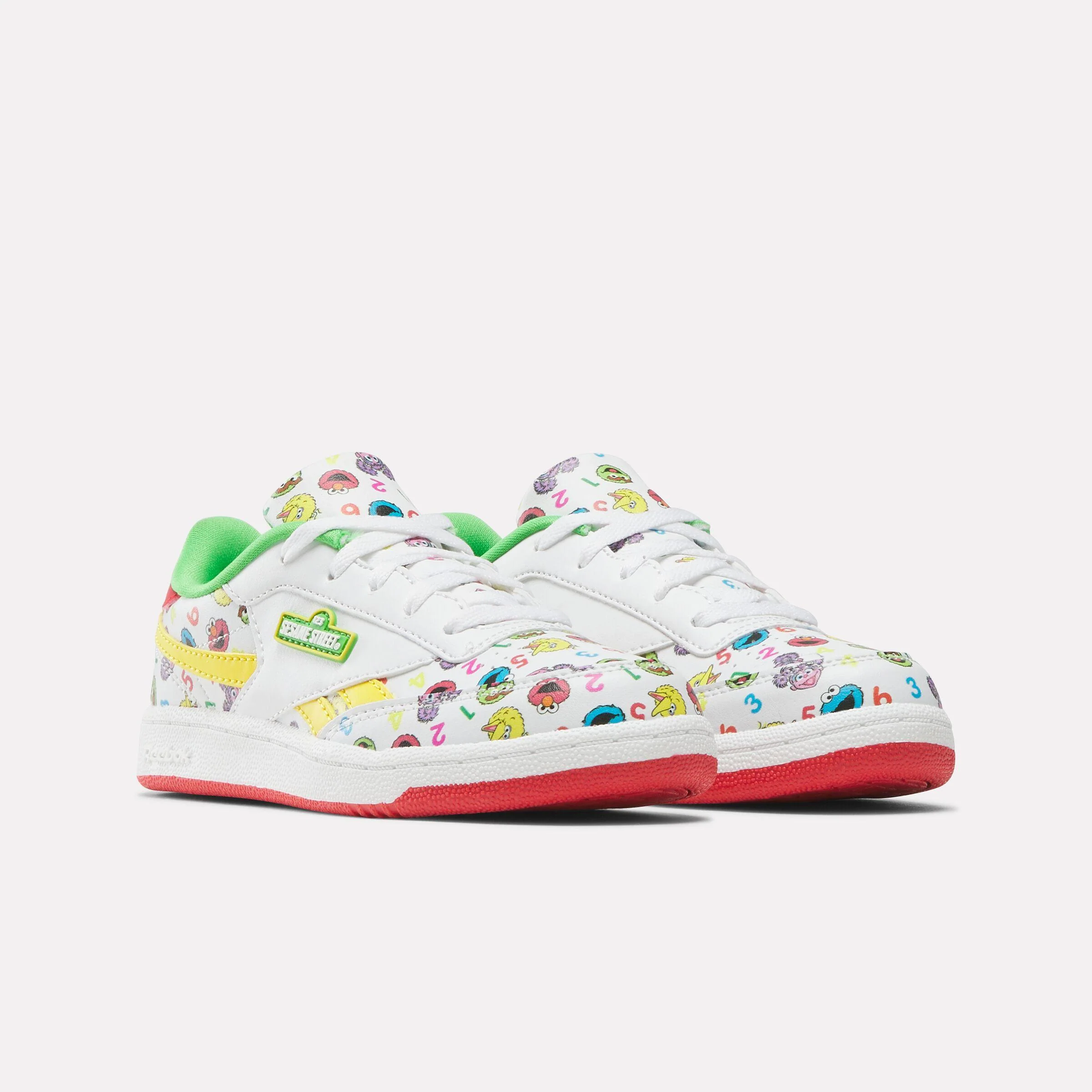 Reebok Footwear Kids Club C Revenge Sesame Street Shoes - Pre-School WHITE/GREEN/YELLOW - Image 3