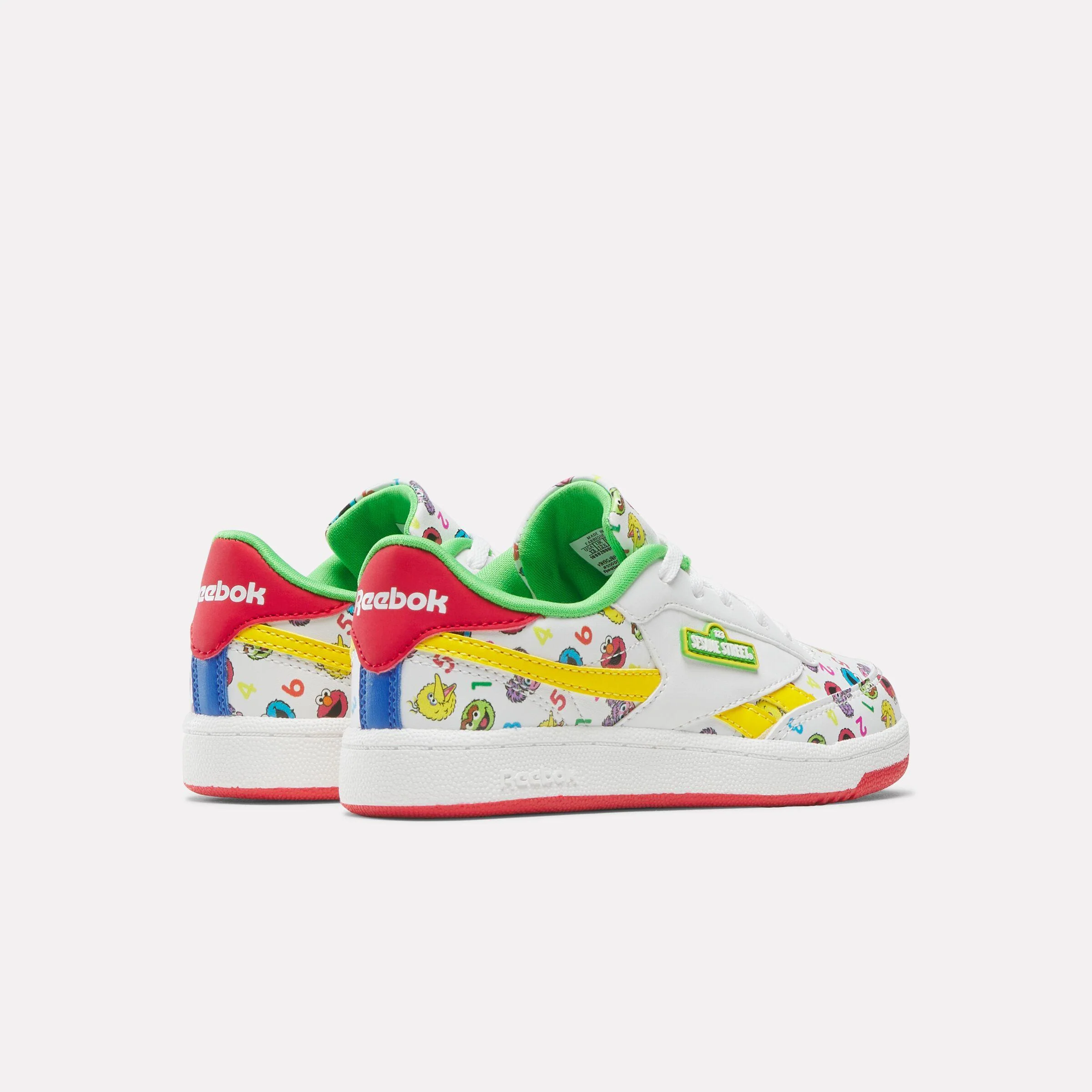 Reebok Footwear Kids Club C Revenge Sesame Street Shoes - Pre-School WHITE/GREEN/YELLOW - Image 4