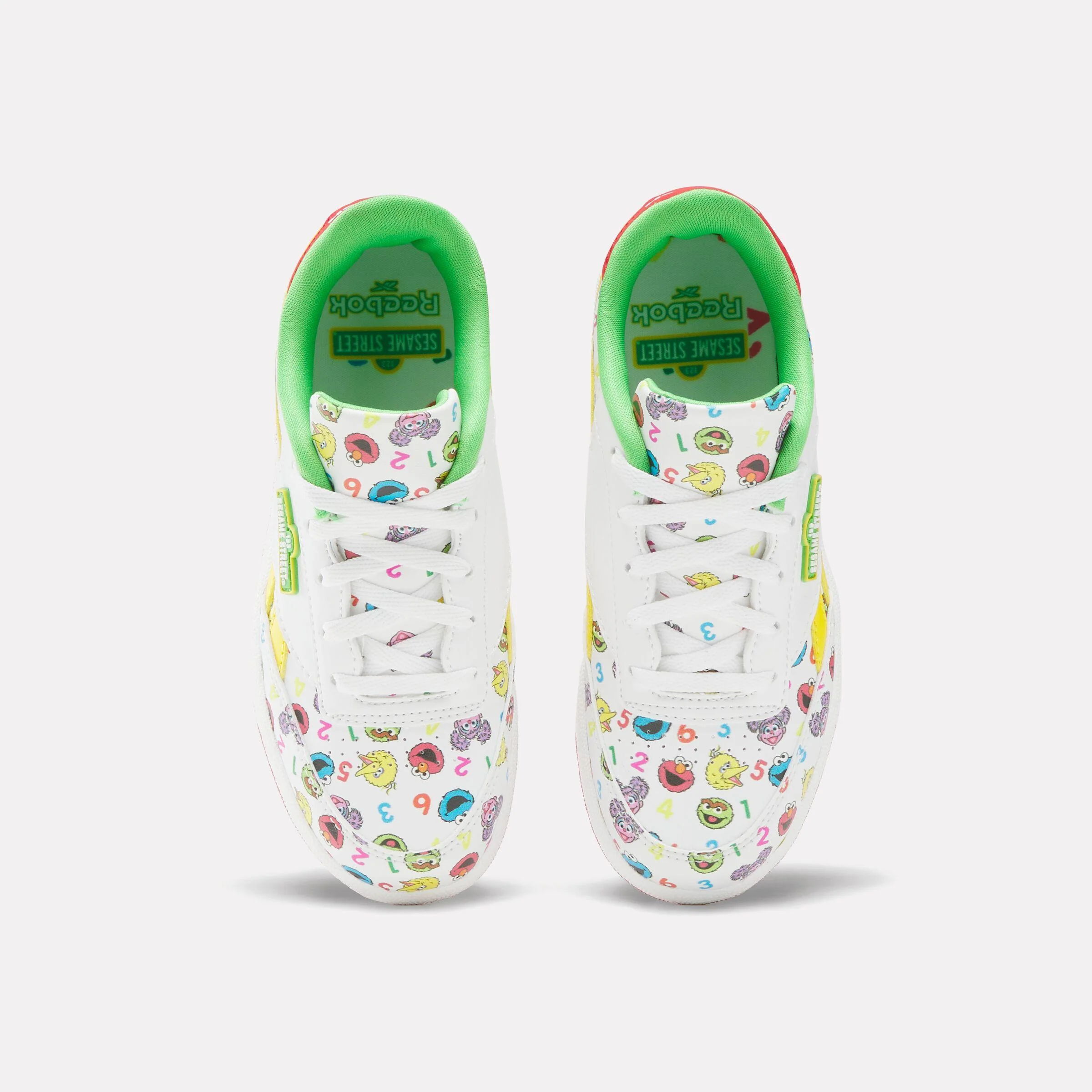 Reebok Footwear Kids Club C Revenge Sesame Street Shoes - Pre-School WHITE/GREEN/YELLOW - Image 6