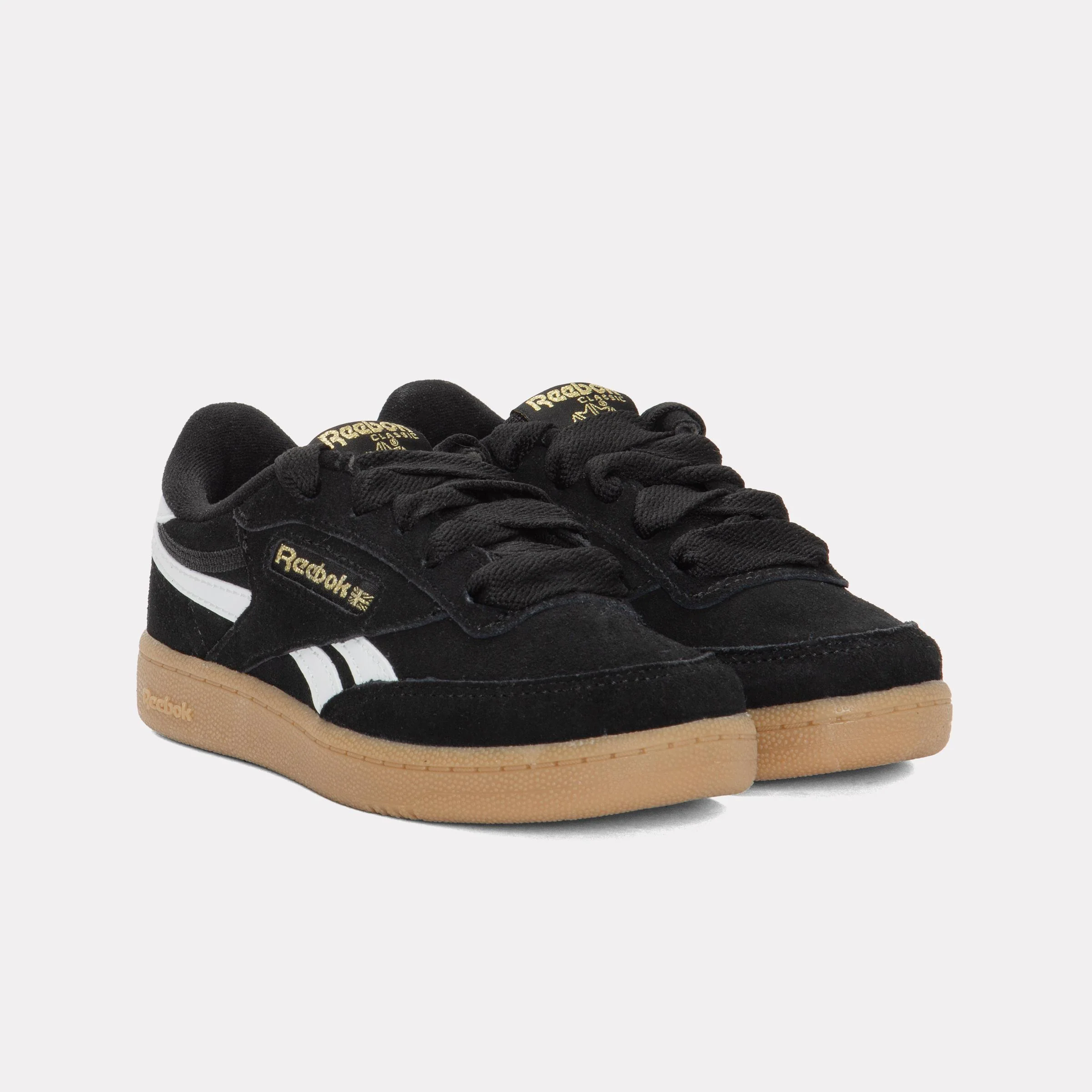 Reebok Footwear Kids Club C Revenge Shoes - Pre-School BLACK/WHITE/GOLD - Image 2