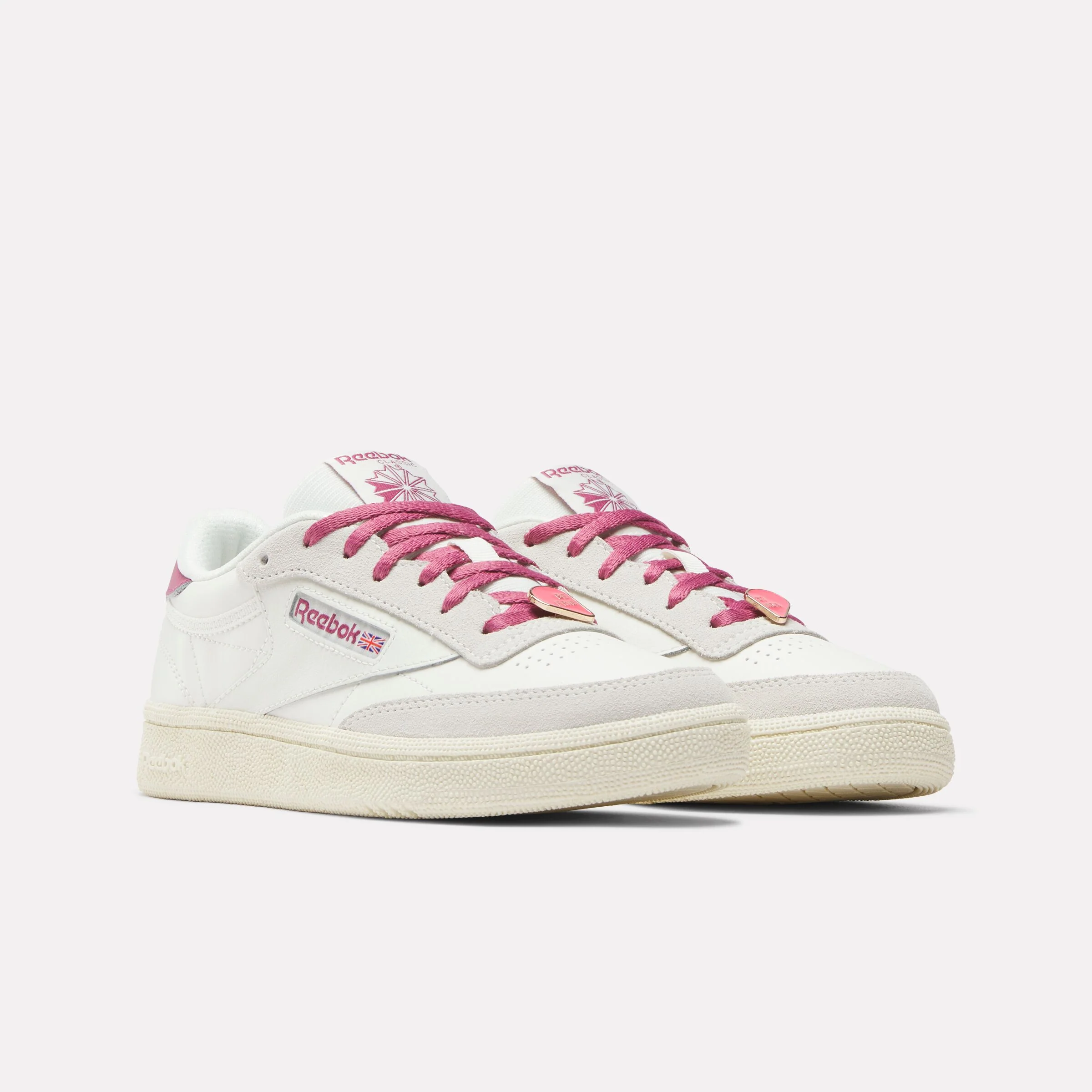 REEBOK FOOTWEAR KIDS Club C Shoes - Grade School CHALK/ STUDIO PINK - Image 2