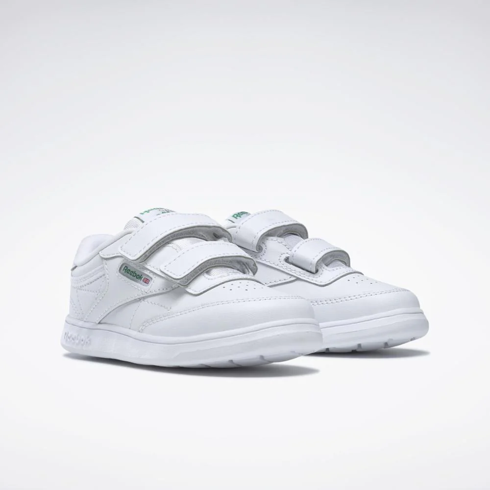 Reebok Footwear Kids Club C Shoes - Toddler WHT/GLEN GREEN/VECTOR BLUE - Image 3
