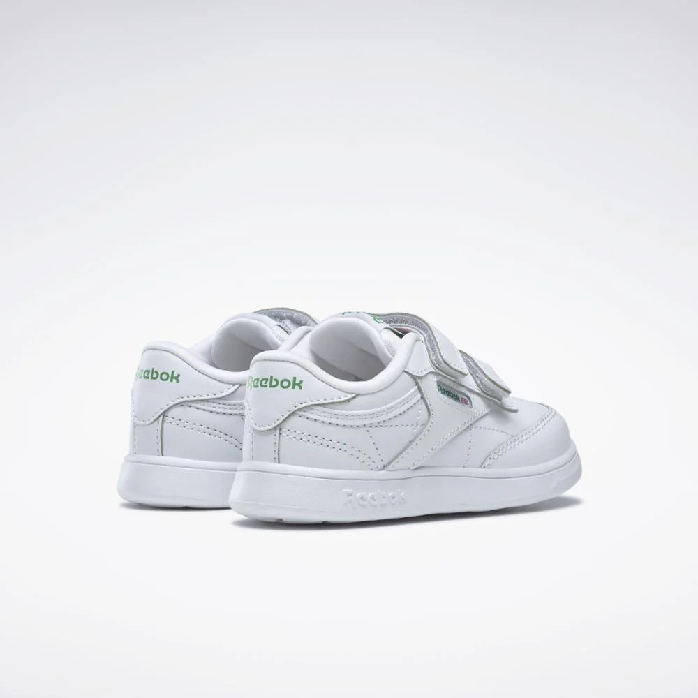 Reebok Footwear Kids Club C Shoes - Toddler WHT/GLEN GREEN/VECTOR BLUE - Image 4
