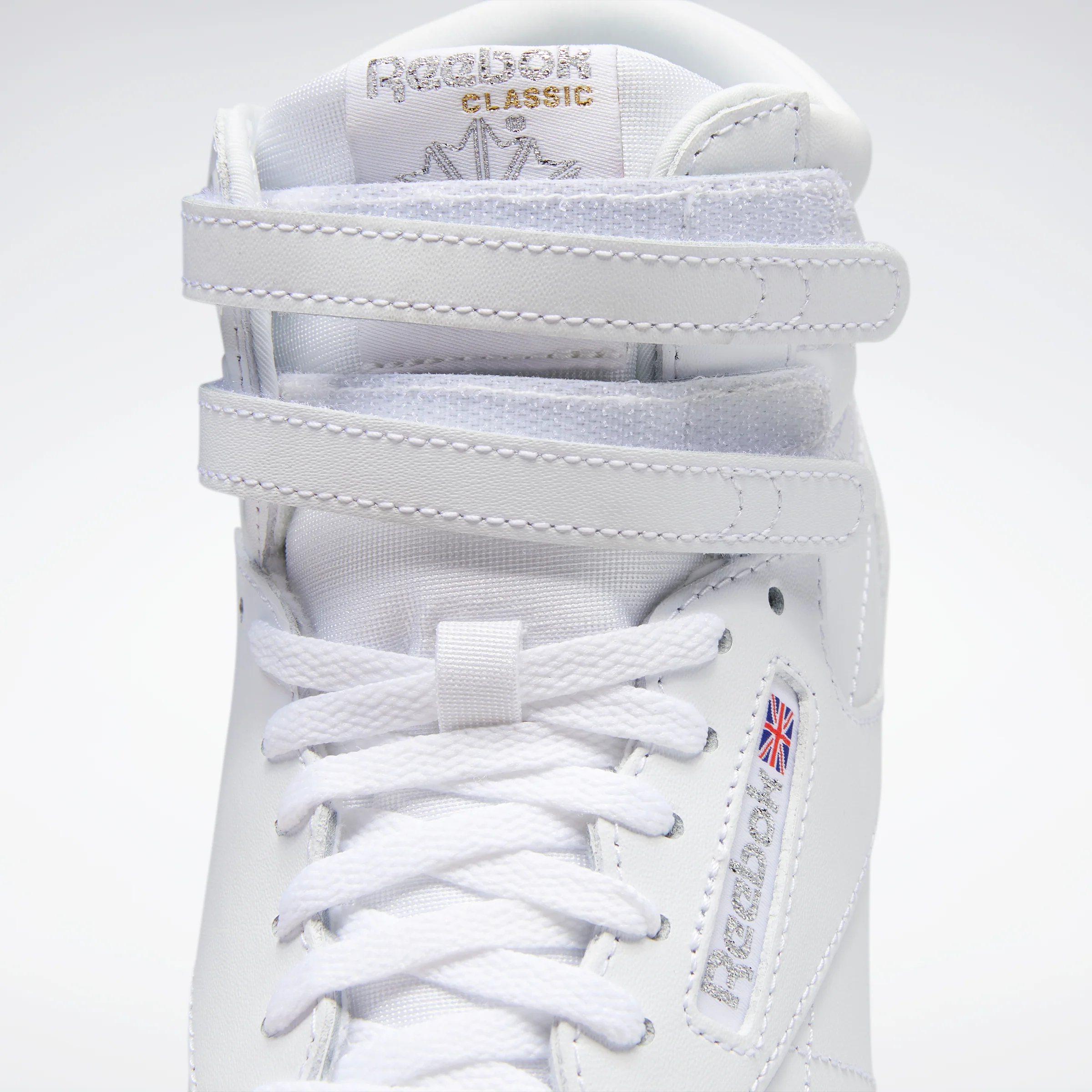 Reebok Footwear Kids Ex-O-Fit Hi Junior White/Silver - Image 7