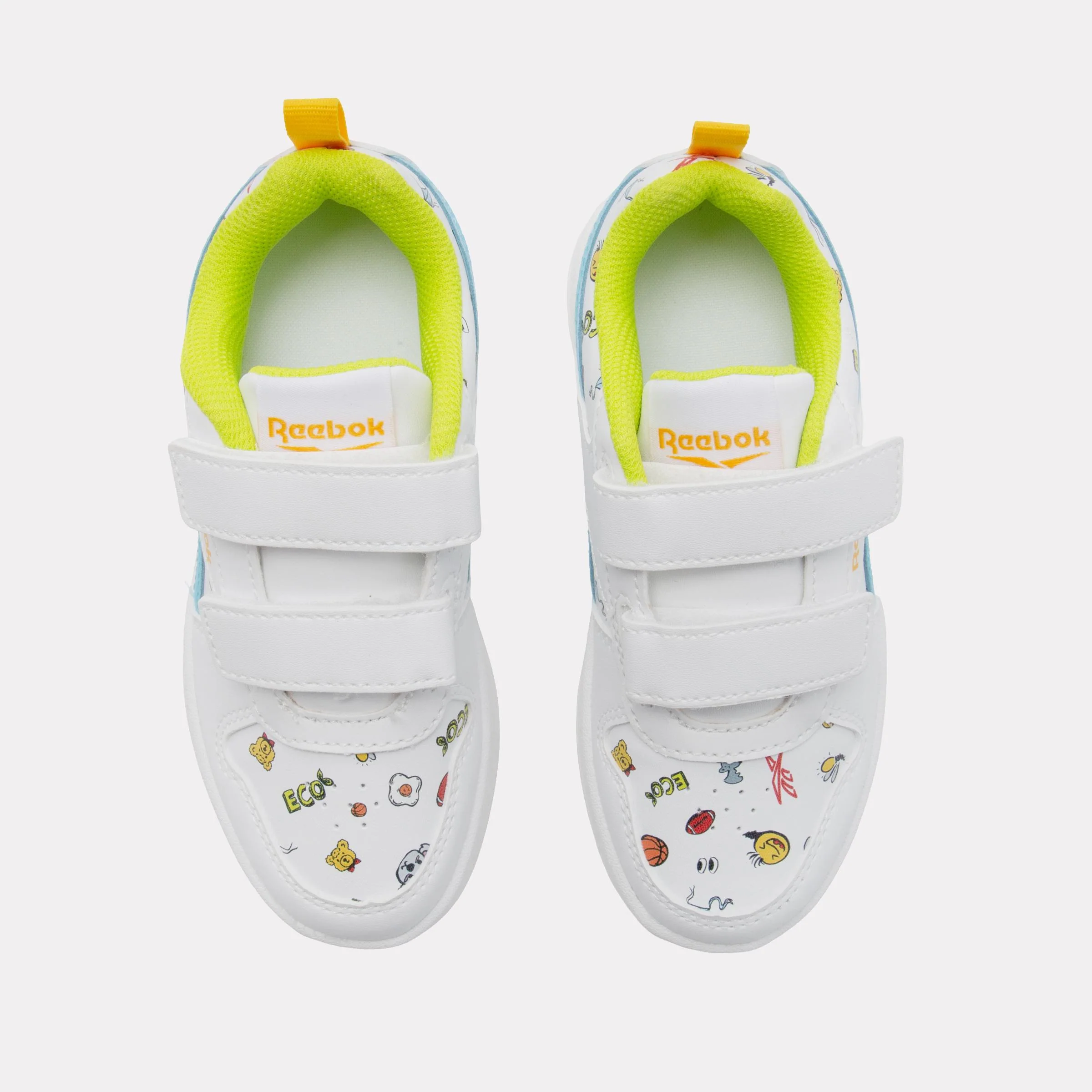 Reebok Footwear Kids Prime 2.0 Shoes – Pre-School WHITE/DIGITALBLUE/GOLDENHAZE - Image 5