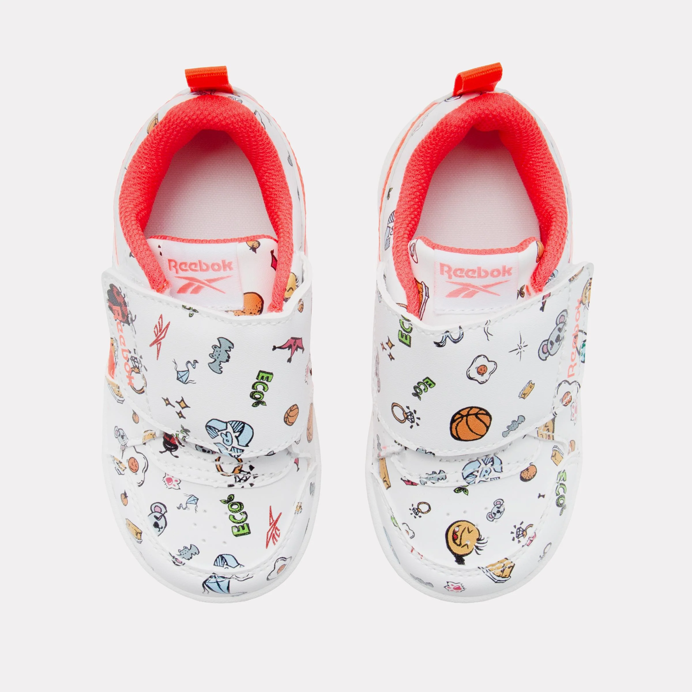 Reebok Footwear Kids Prime Snug Shoes – Baby & Toddler WHITE/PINKBLAST/FLASHORANGE - Image 5