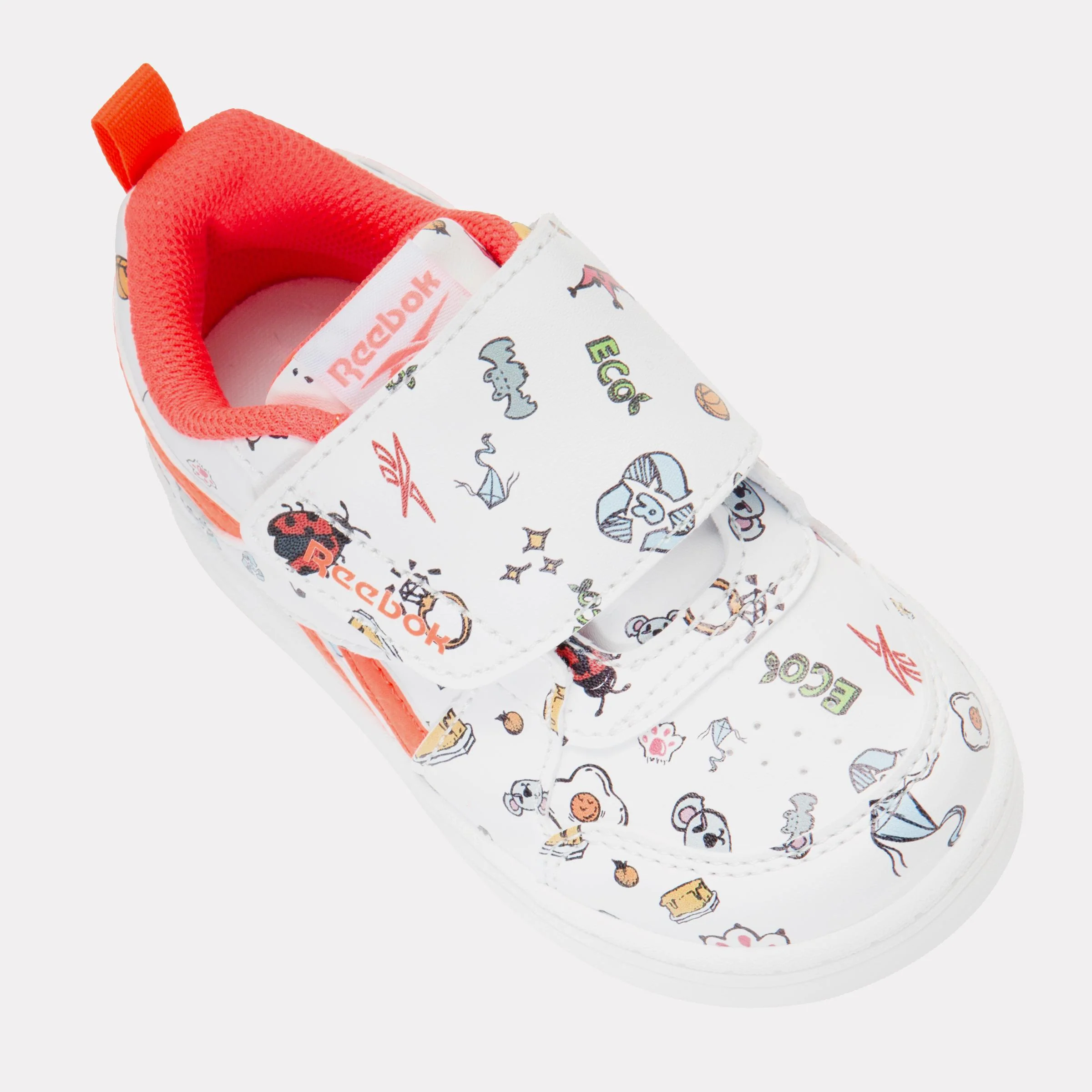 Reebok Footwear Kids Prime Snug Shoes – Baby & Toddler WHITE/PINKBLAST/FLASHORANGE - Image 6
