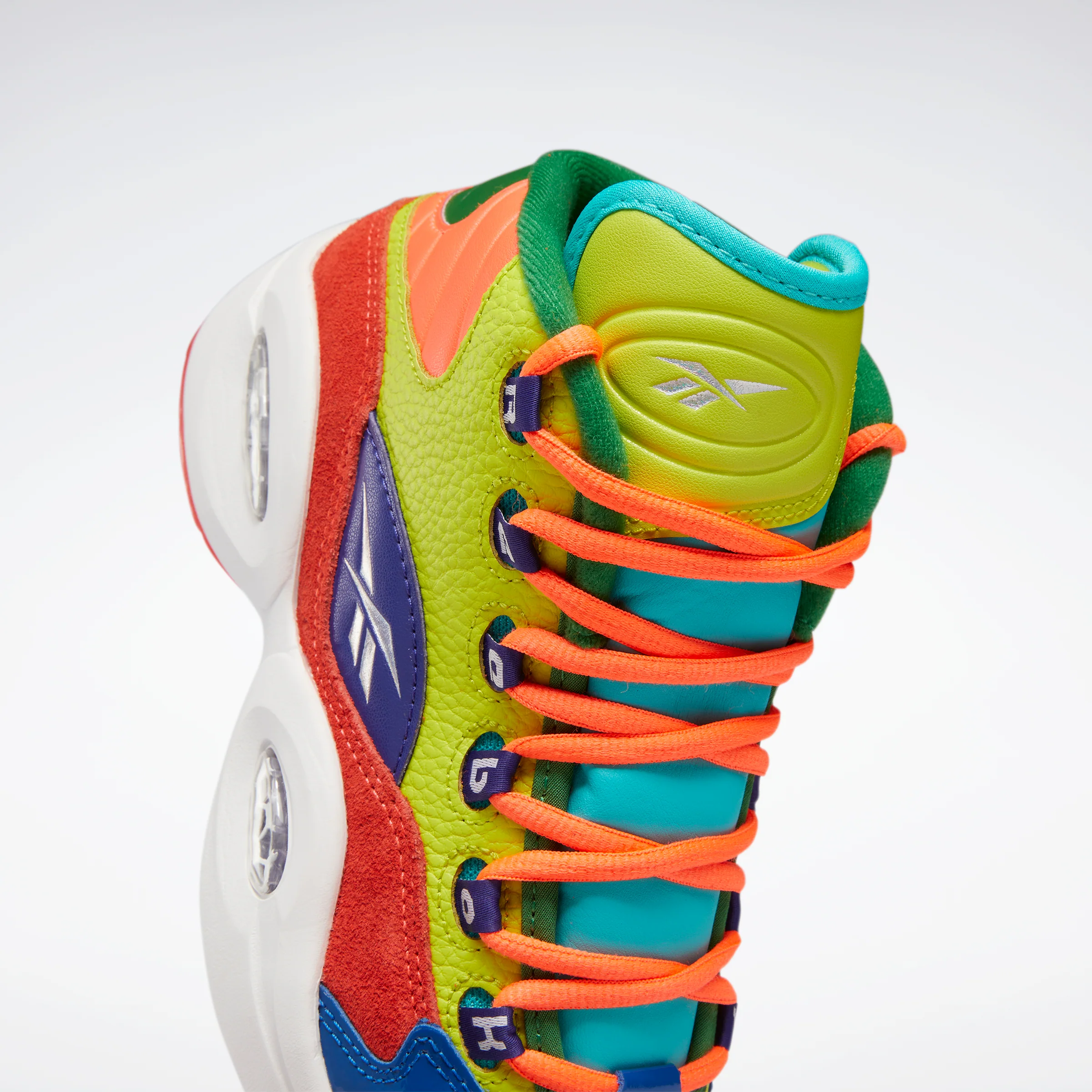 Reebok Footwear Kids Question Mid Shoes Junior Orgfla/Aciyel/Bolprp - Image 3