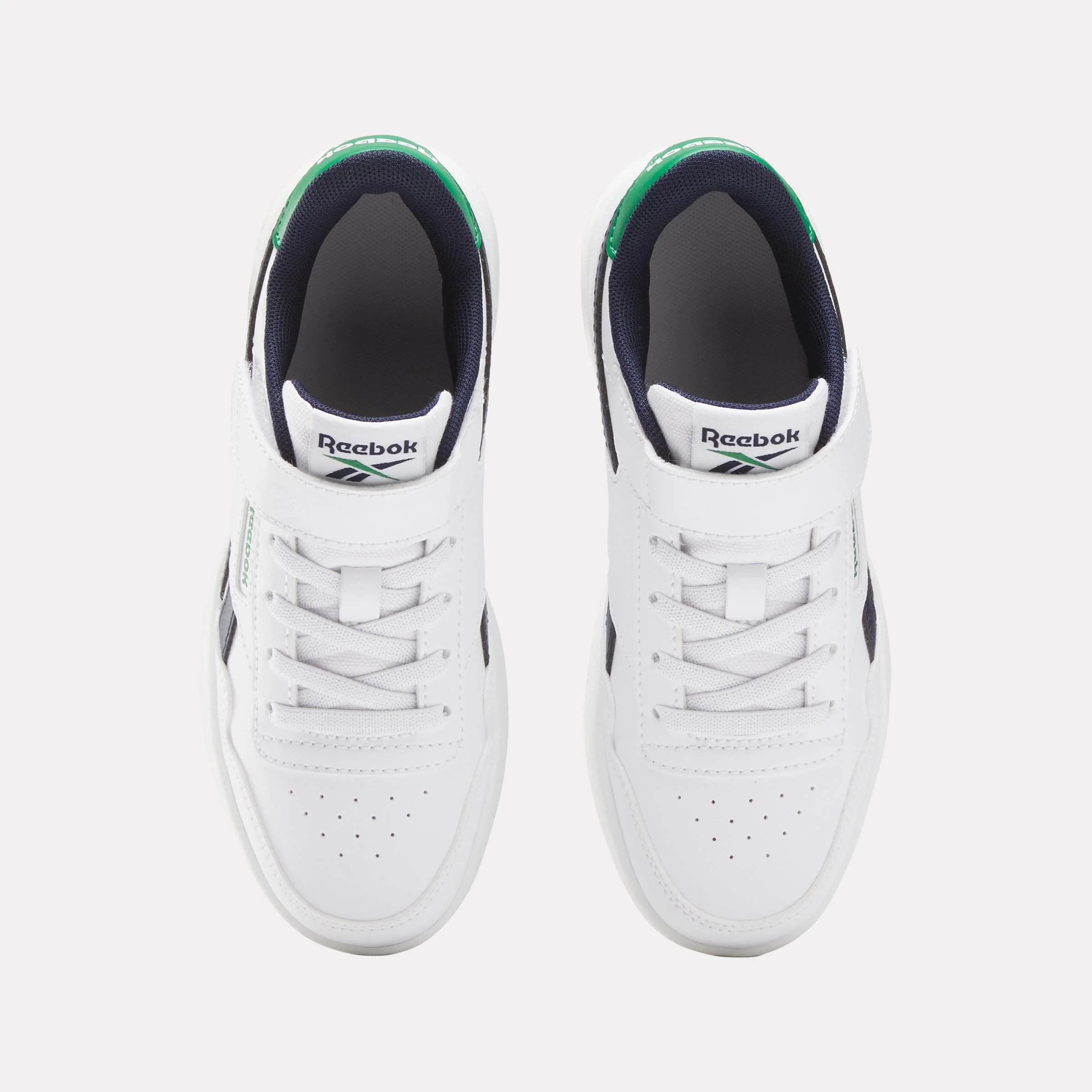 Reebok Footwear Kids Reebok Court Advance Elastic & Top Strap Shoes - Preschool FTWRWHITE/VECTORNAVY/GLENGREEN - Image 5