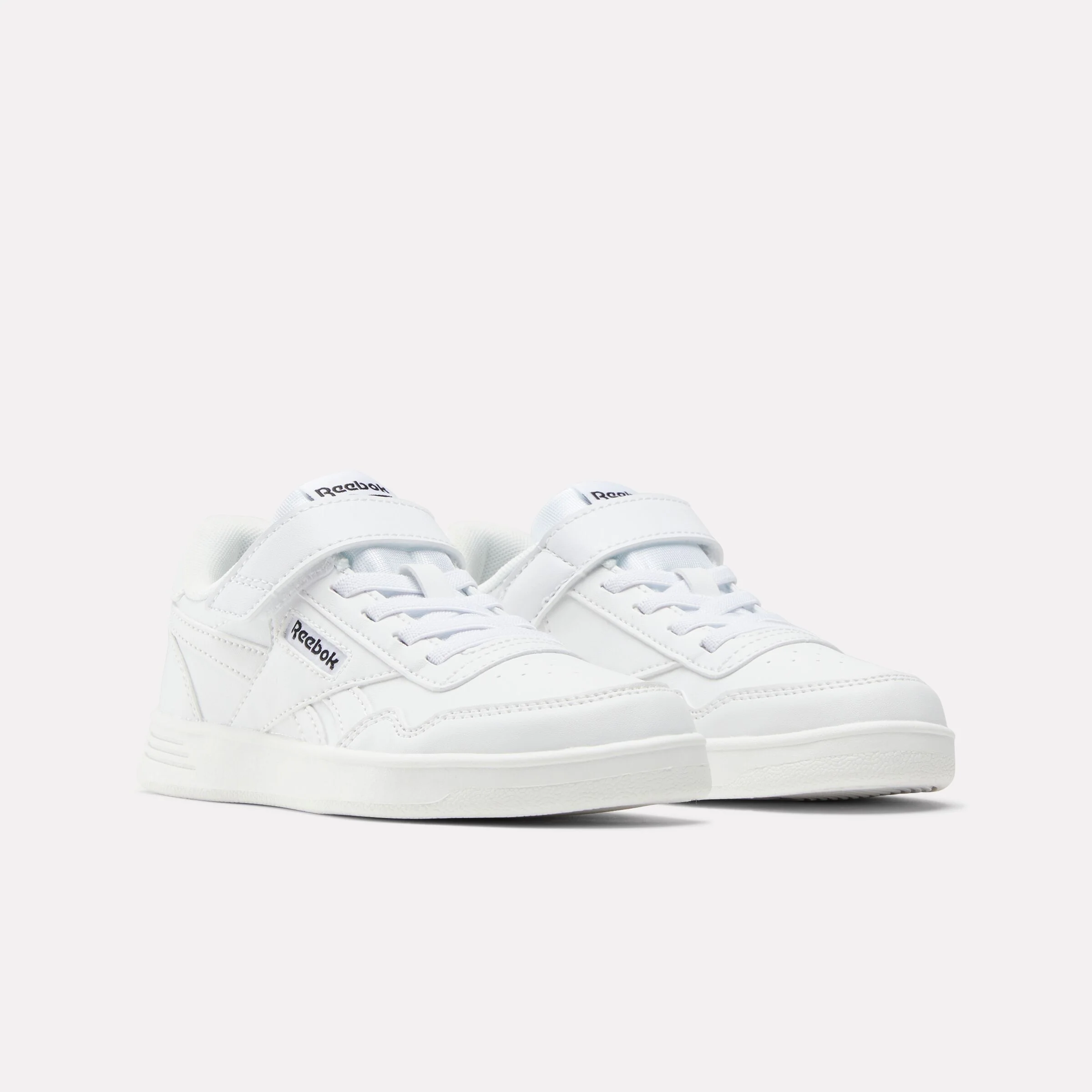 REEBOK FOOTWEAR KIDS REEBOK Court Advance Elastic and Top Strap Shoes - Preschool FTWRWHT/FTWRWHT/FTWRWHT