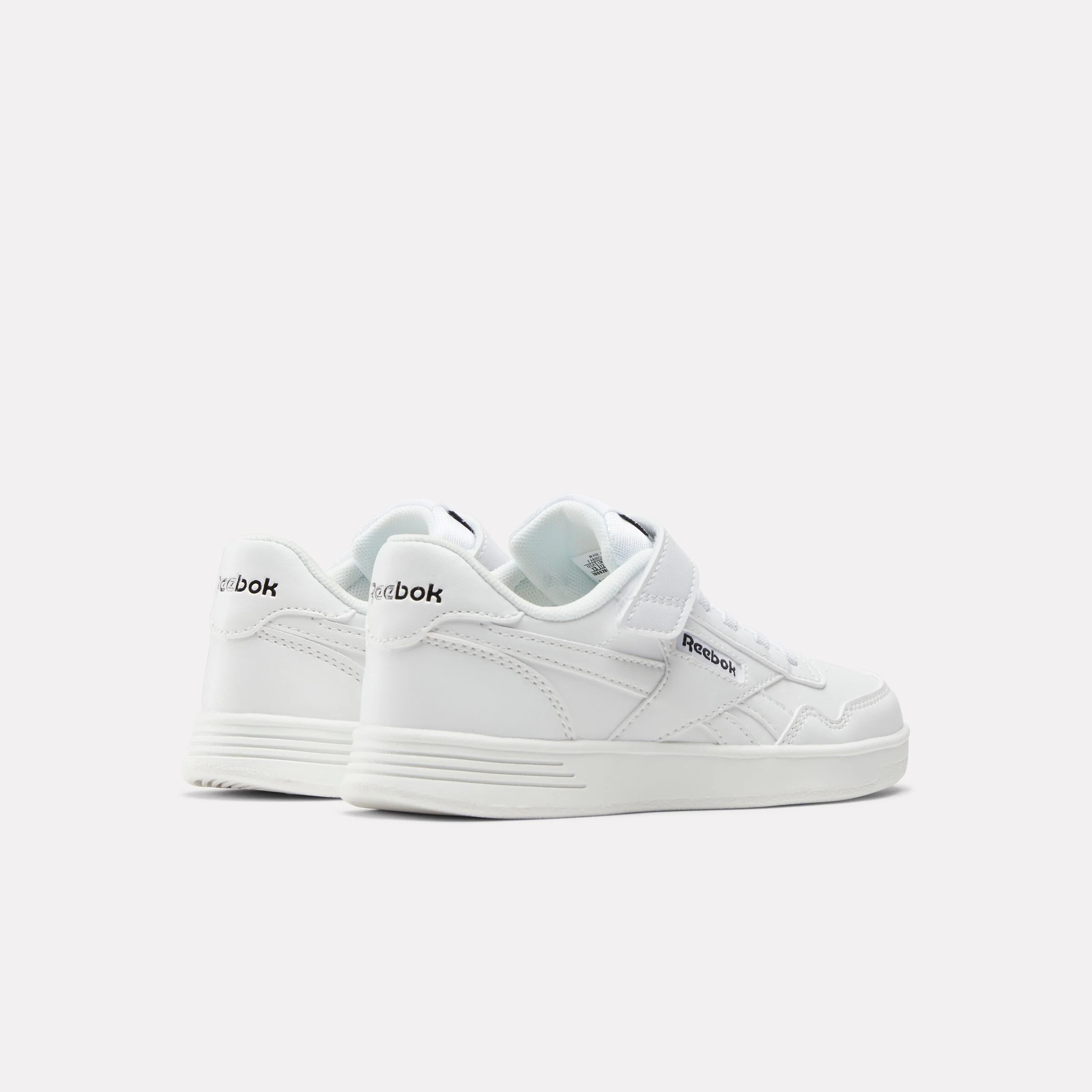 REEBOK FOOTWEAR KIDS REEBOK Court Advance Elastic and Top Strap Shoes - Preschool FTWRWHT/FTWRWHT/FTWRWHT - Image 2